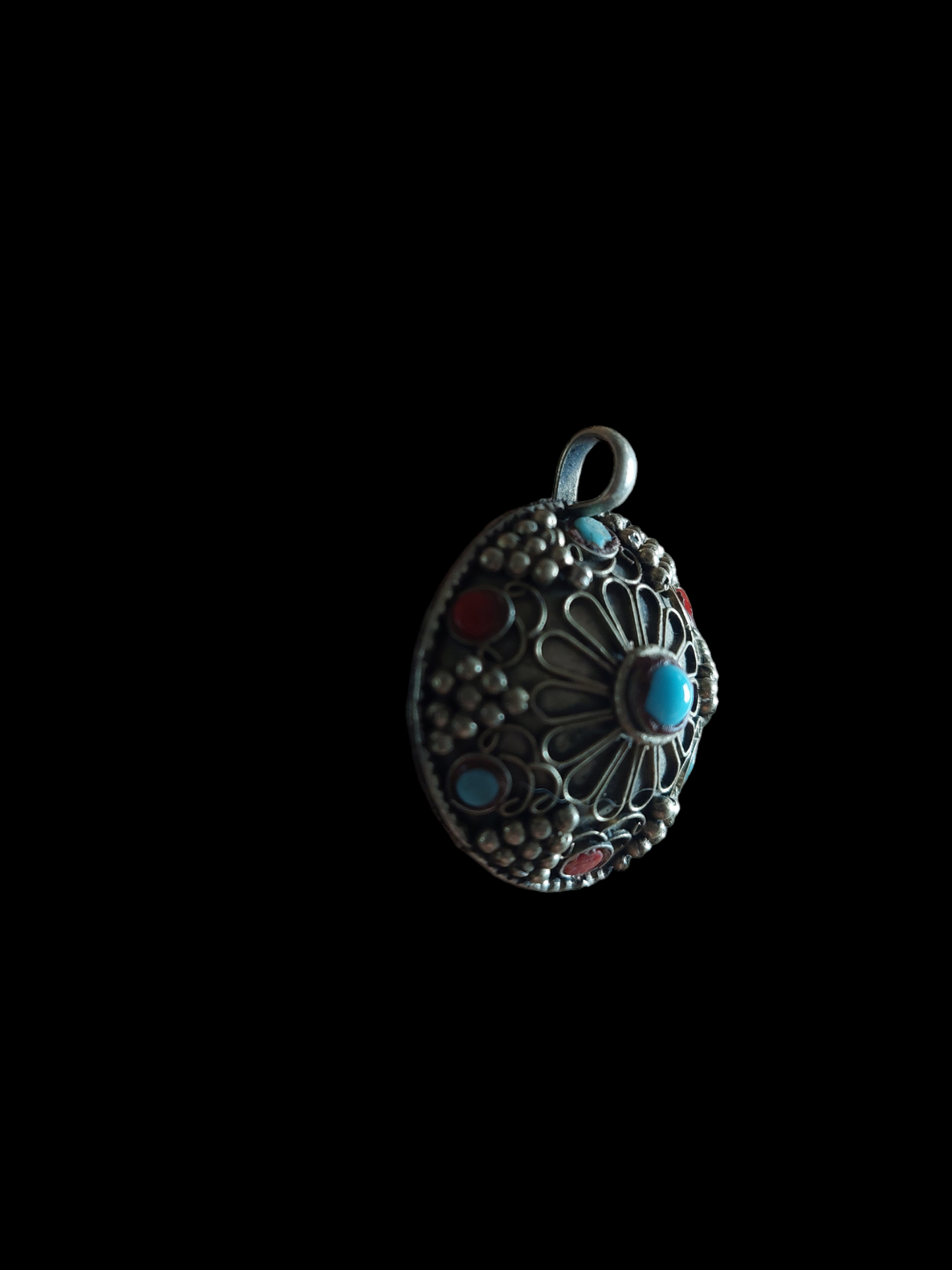Vintage Tibetan silver pendant