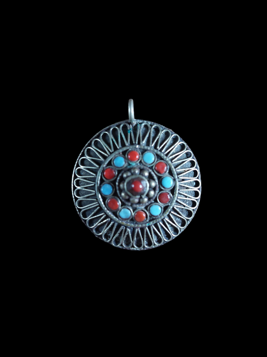 Vintage Tibetan silver pendant #2