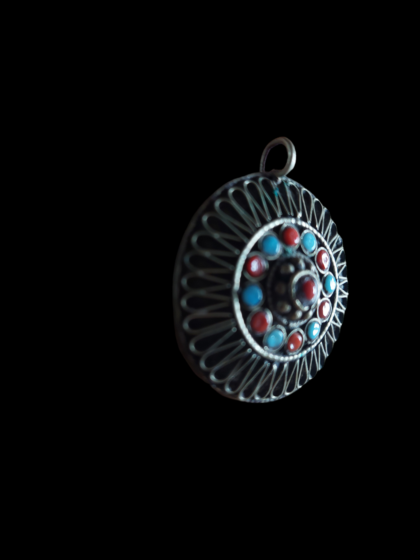 Vintage Tibetan silver pendant #2