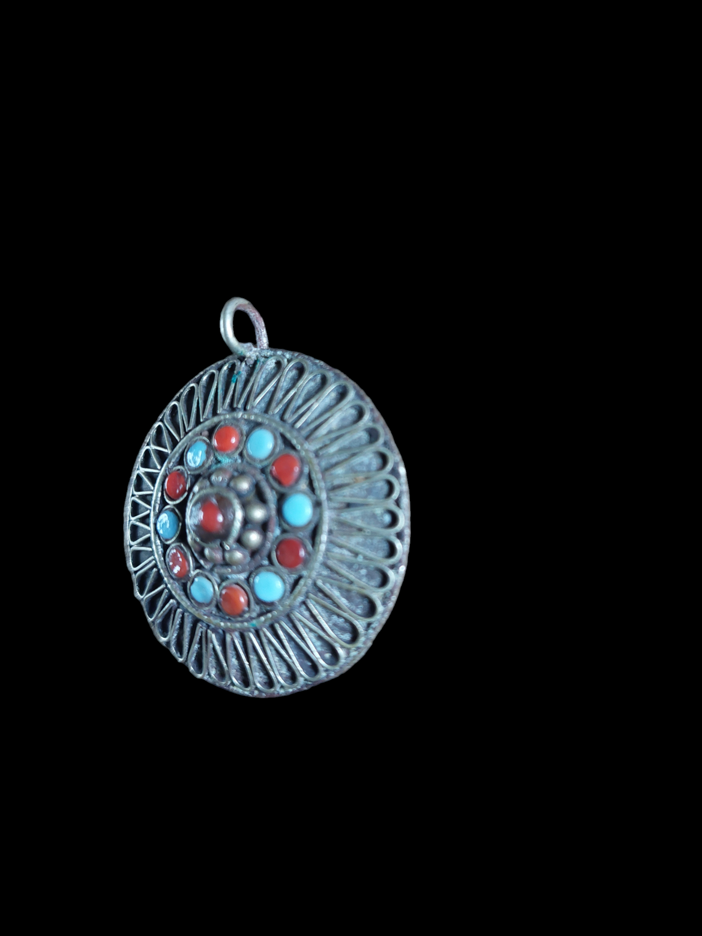 Vintage Tibetan silver pendant #2