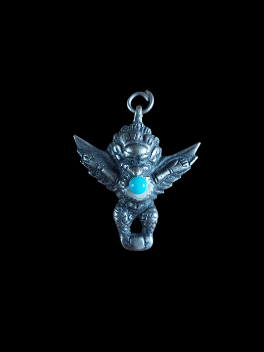Vintage Tibetan silver pendant Garuda