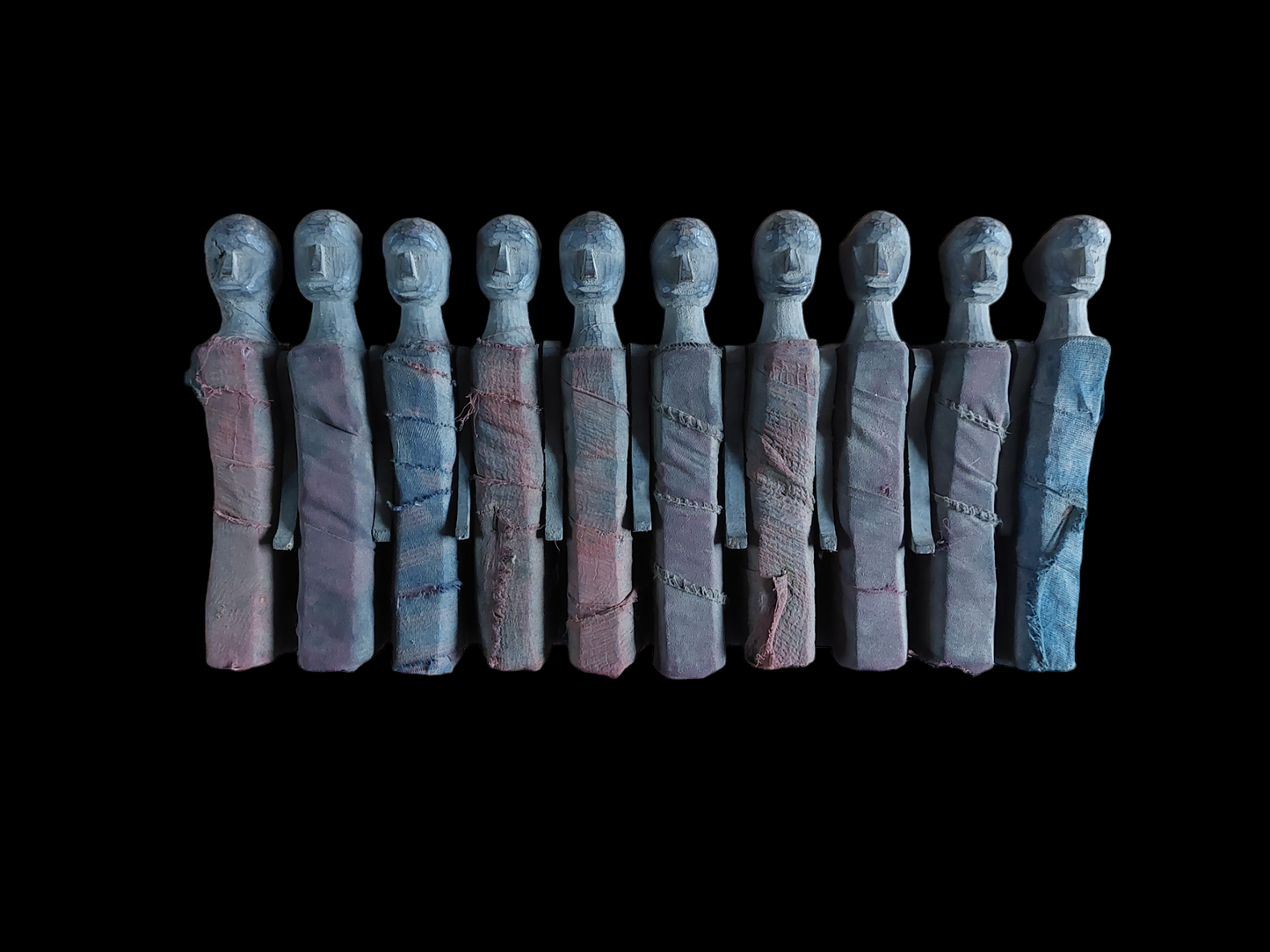 Old Santal tribal storyteller puppets set #2