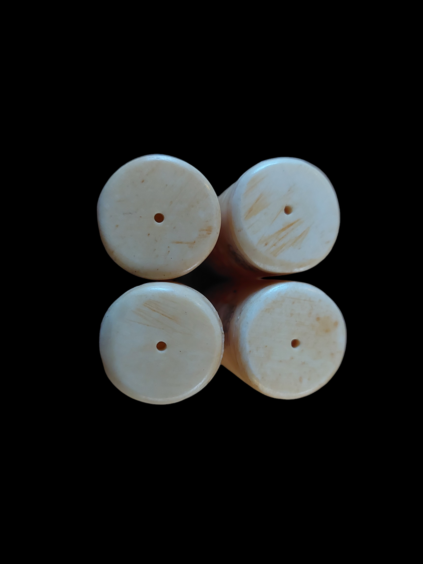 Vintage carved yak bone beads 55 millimeter