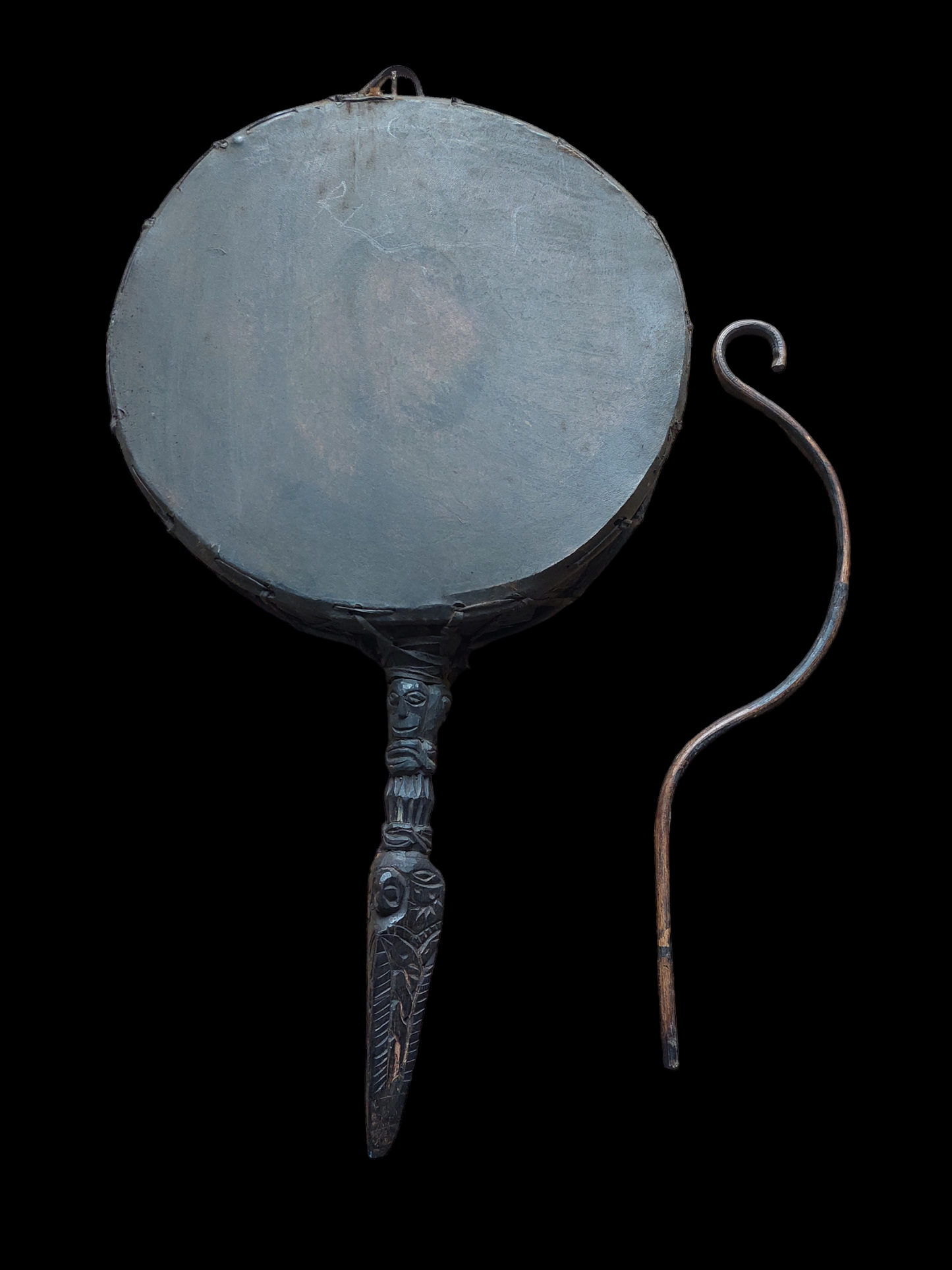 Antique Nepalese dhyangro drum #3