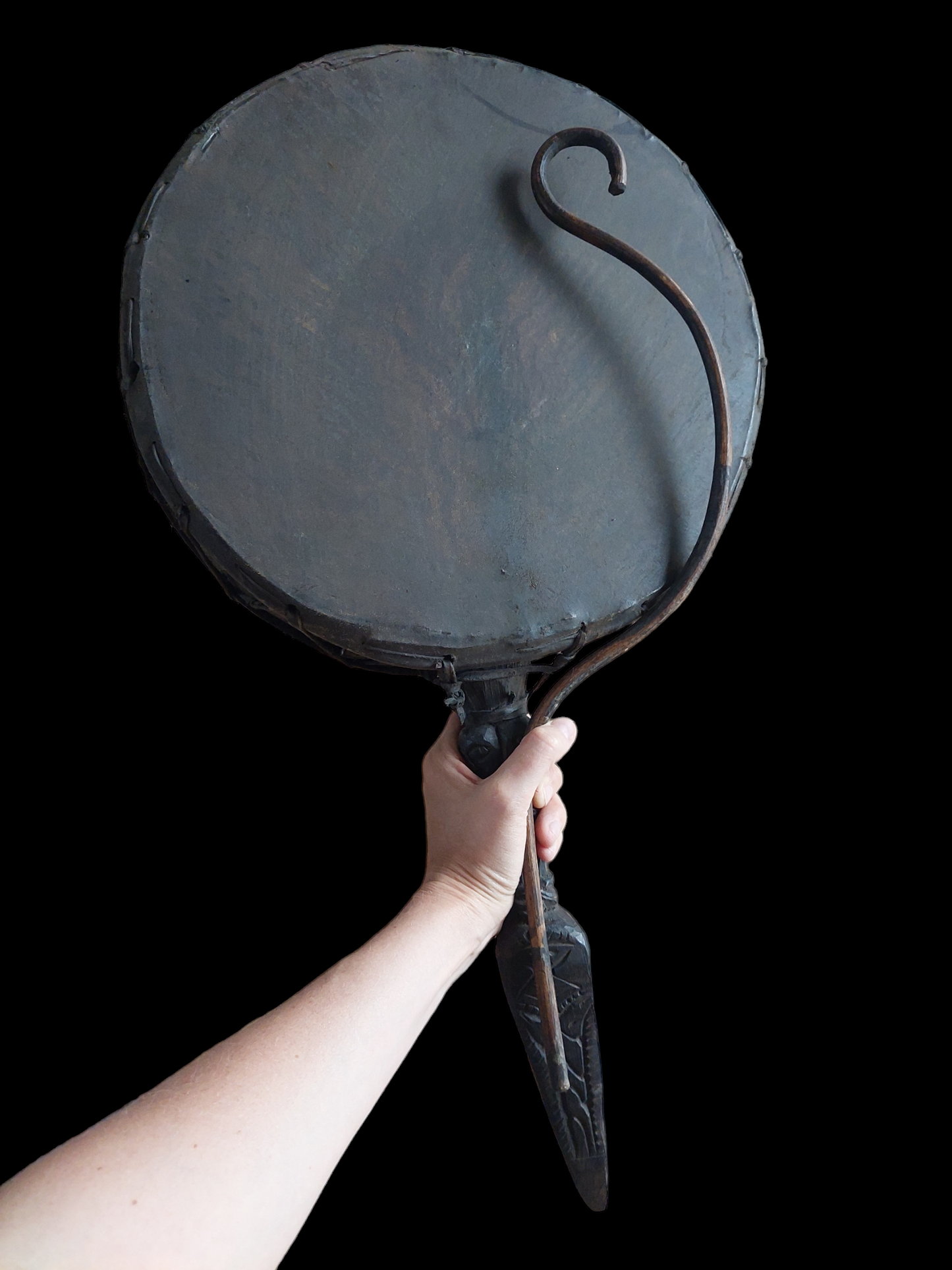 Antique Nepalese dhyangro drum #3