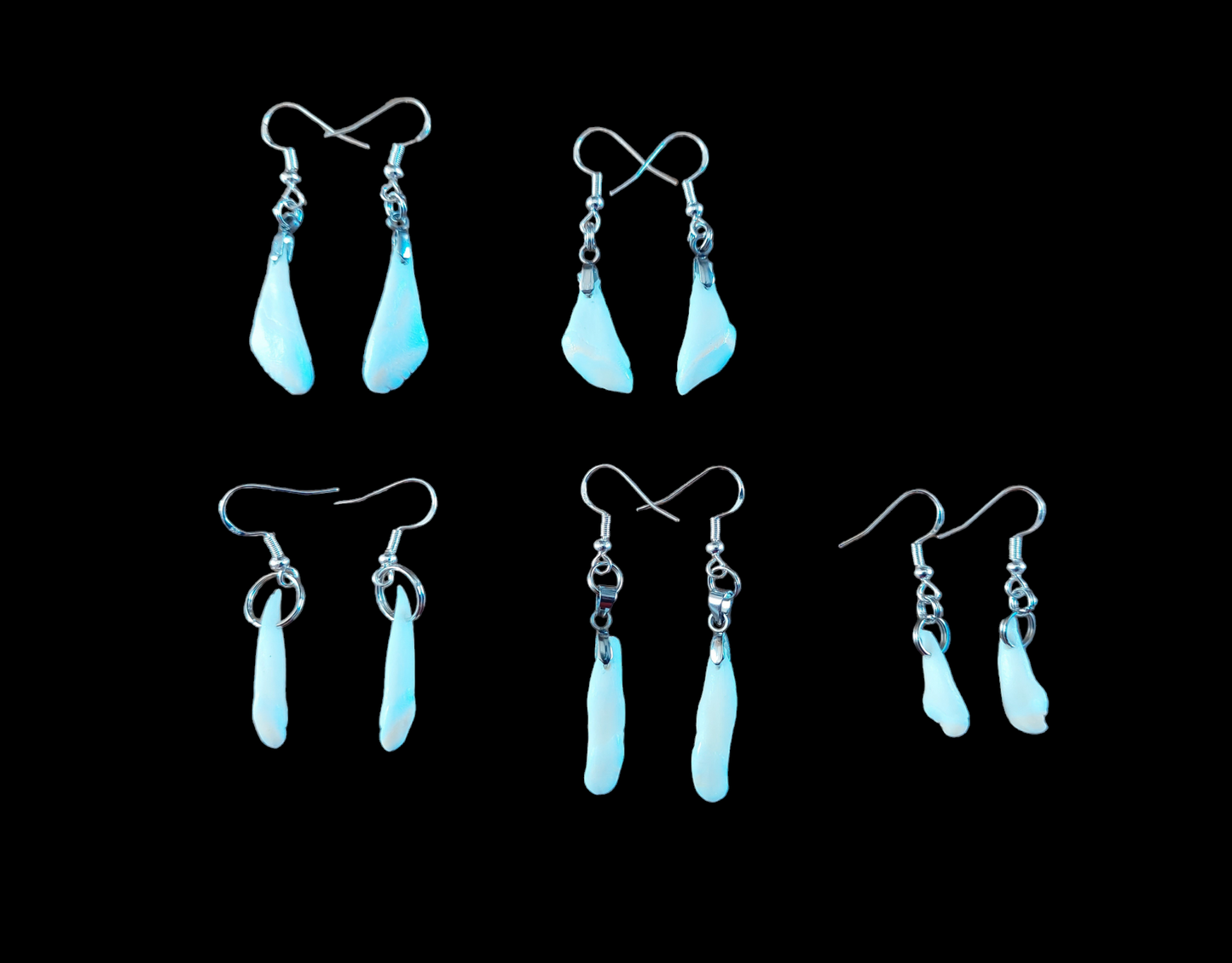 Roe deer teeth amulet earrings