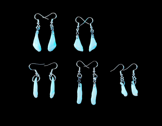 Roe deer teeth amulet earrings