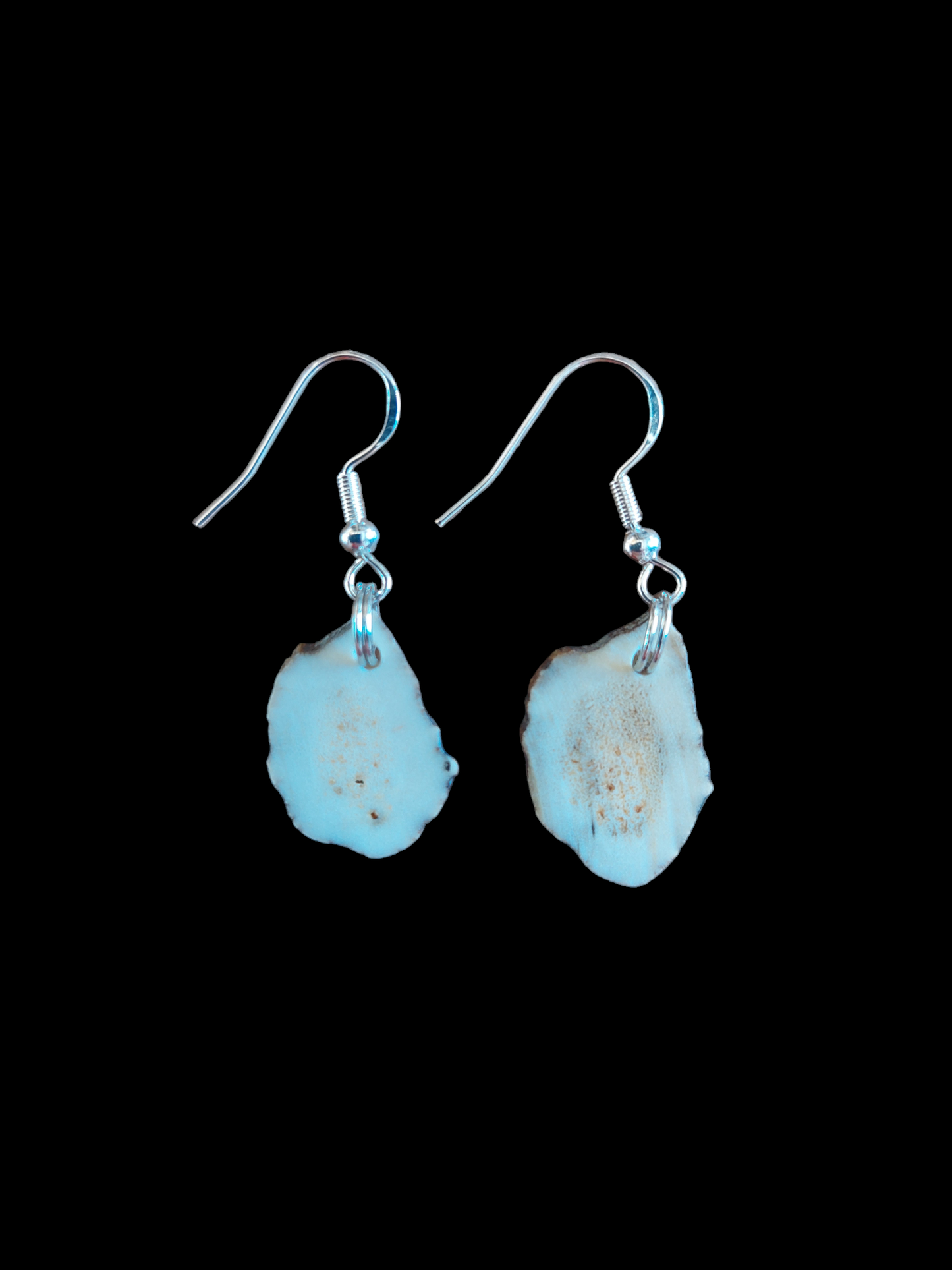 Roe deer antler amulet earrings