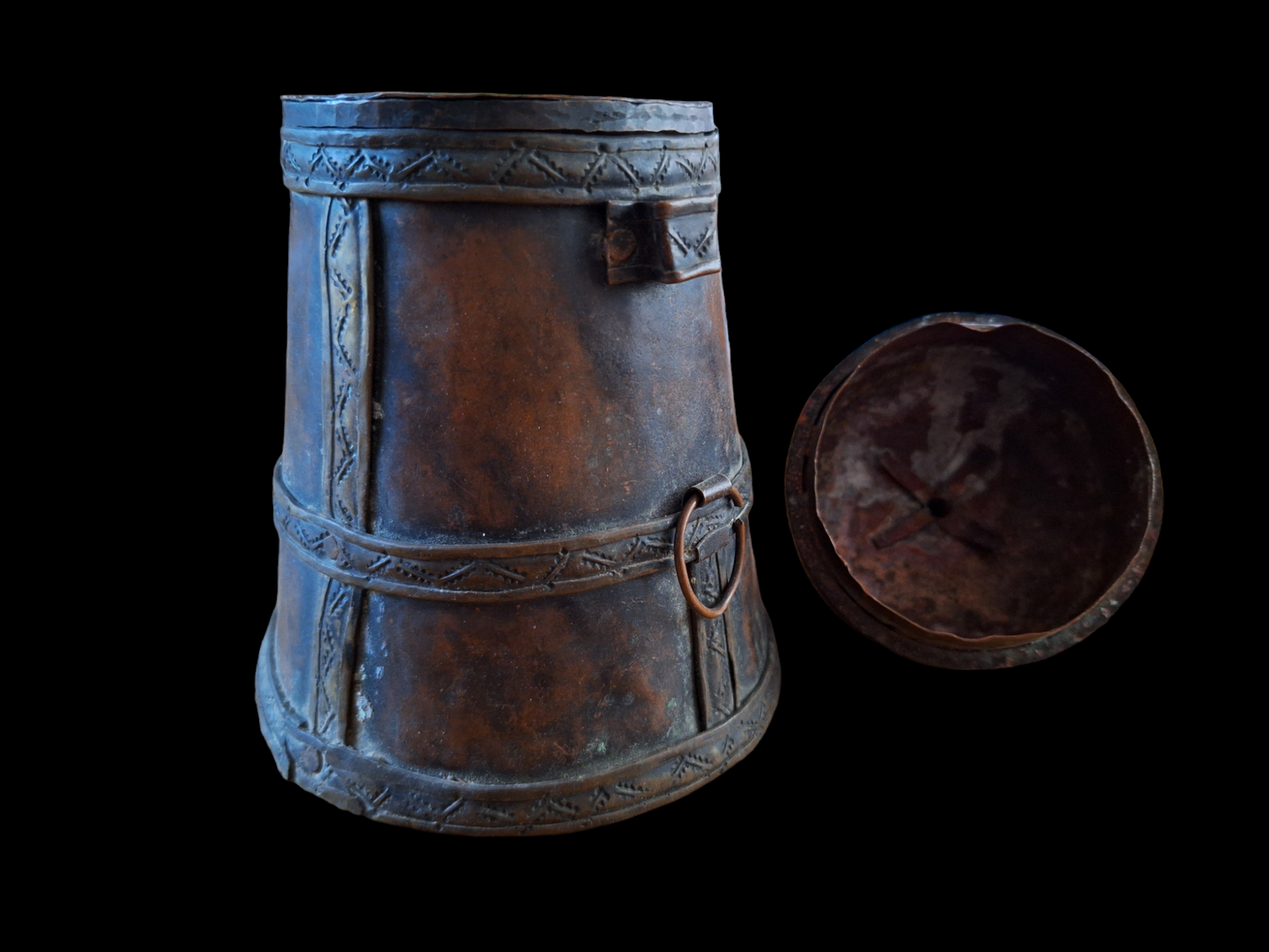 Vintage Tibetan water or offering vessel