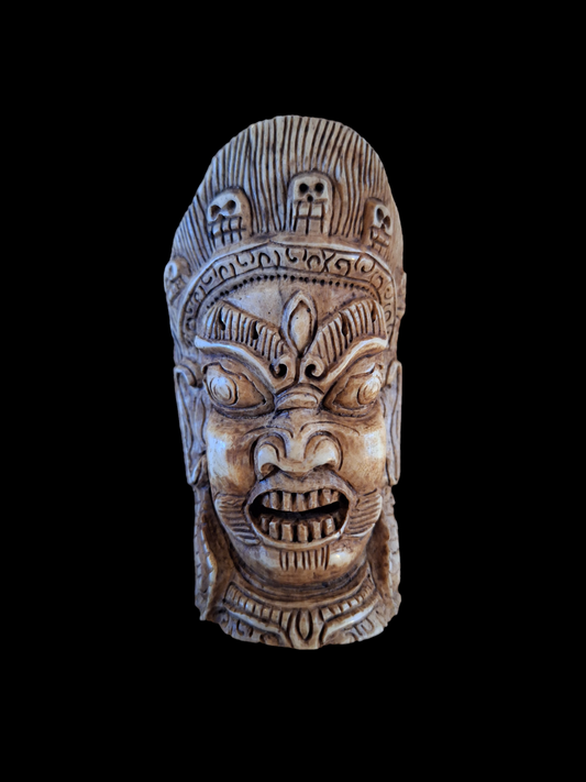 Vintage yak bone carving Mahakala