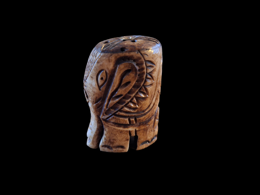 Vintage yak bone bead Elephant