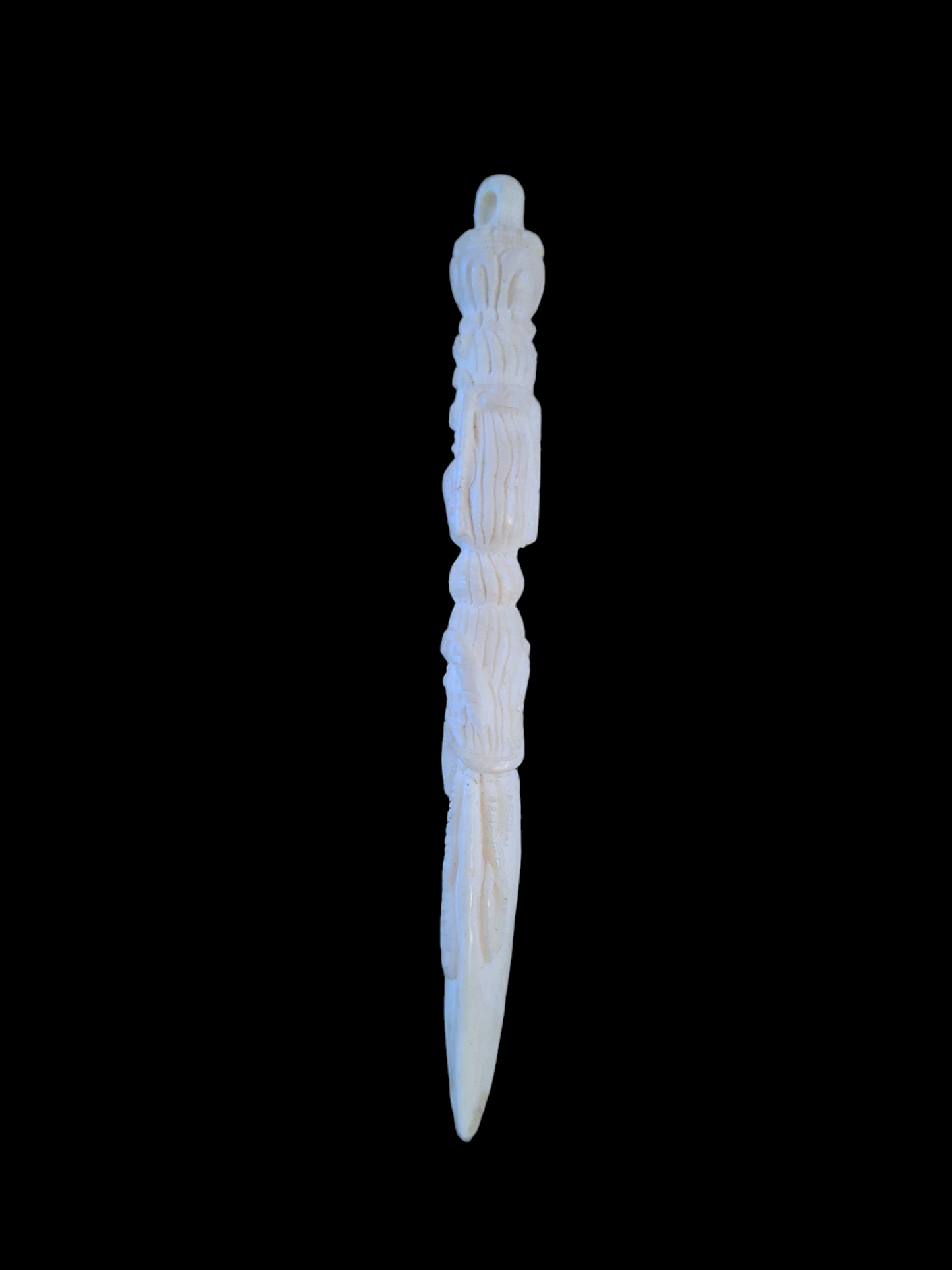 Vintage bone carved phurba pendant #1