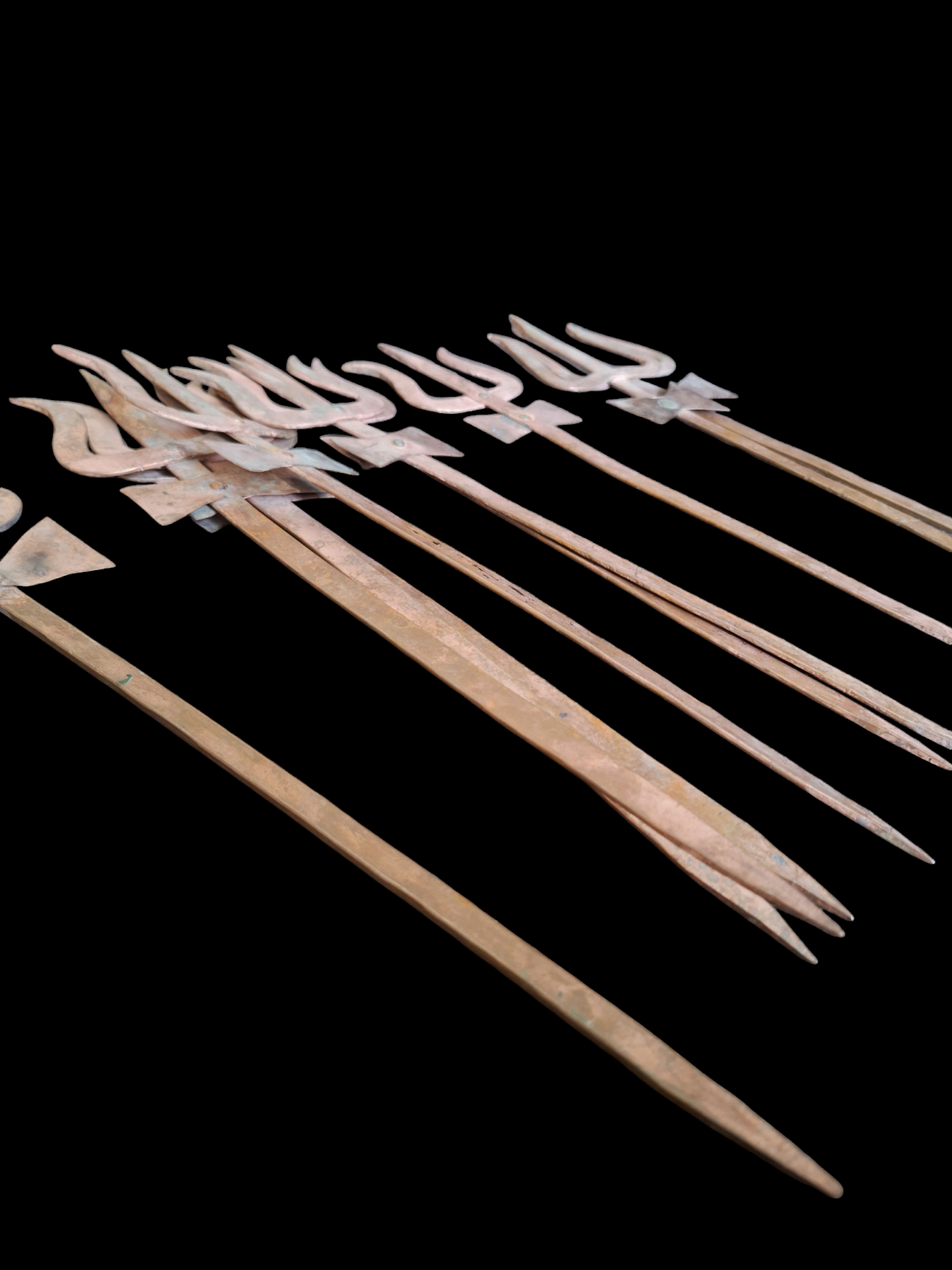Red copper Nepalese tridents, medium size