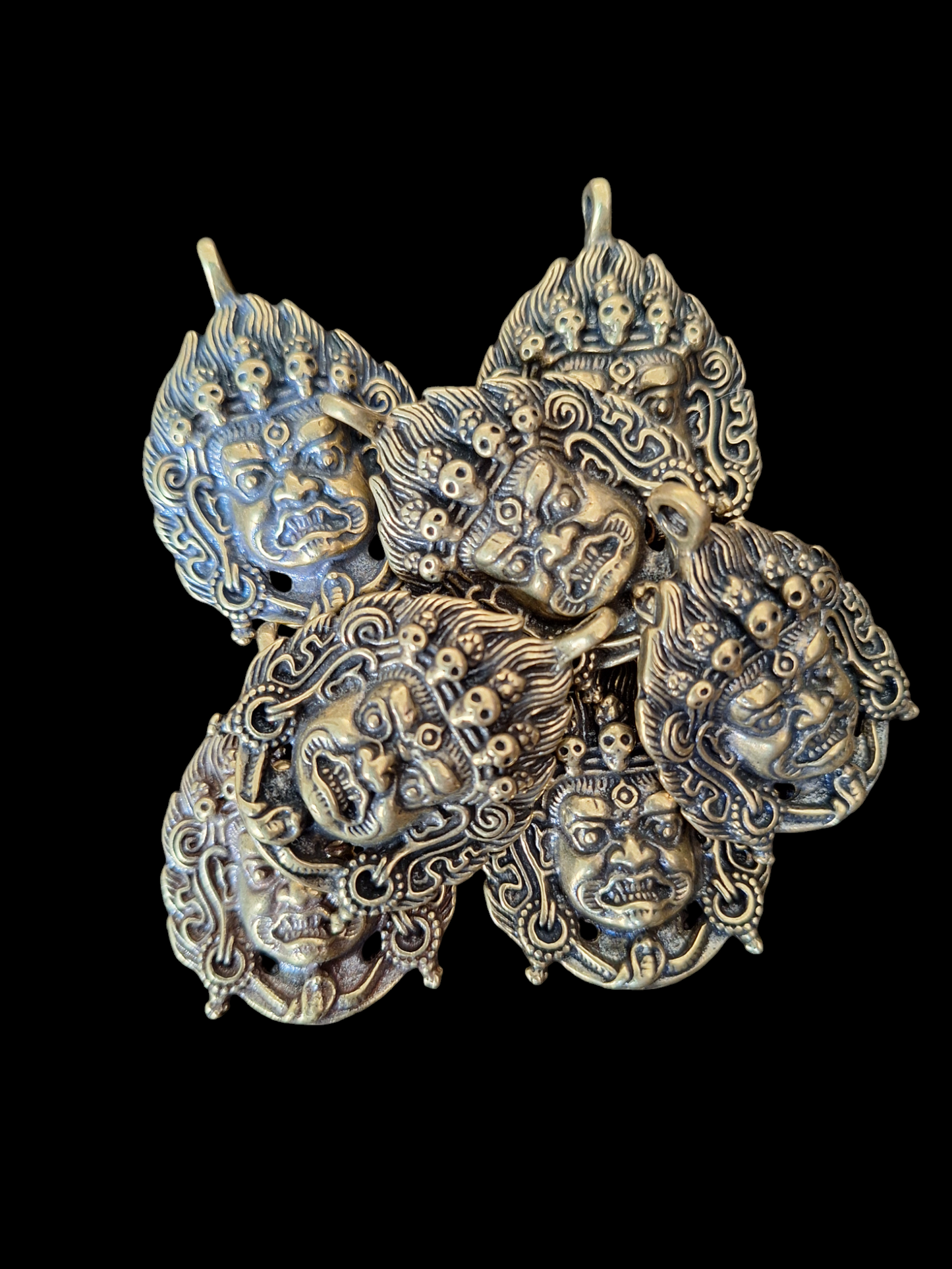 Angry deity pendant #1