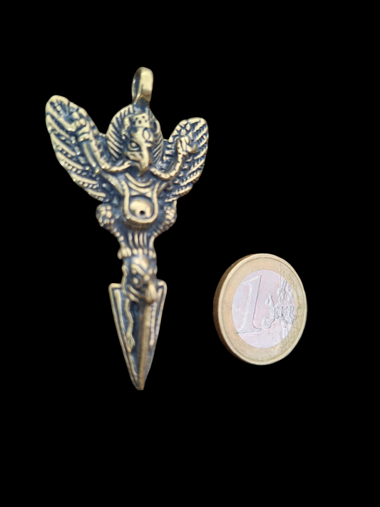 Brass phurba pendant Garuda