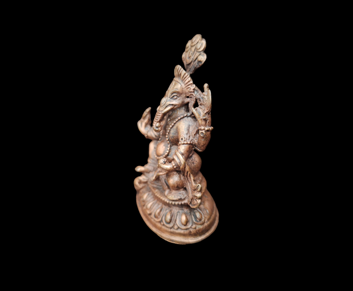Red copper Ganesha figurine