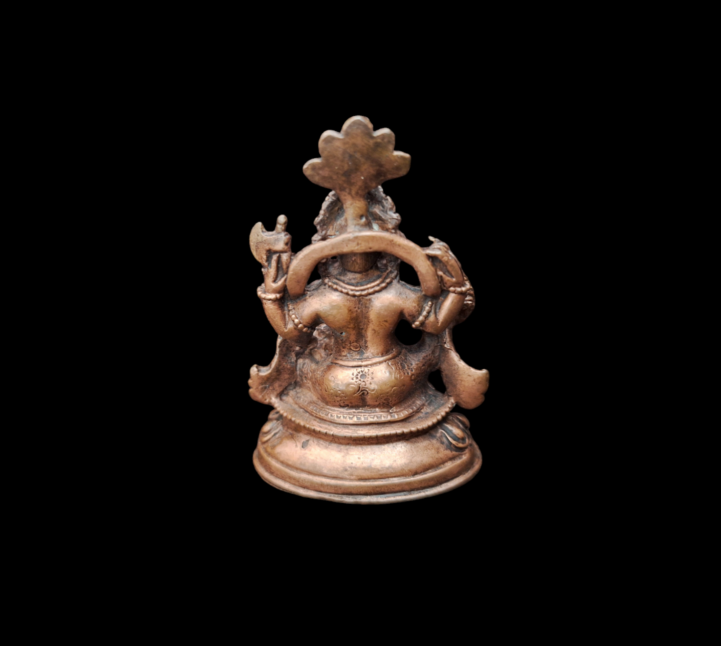 Red copper Ganesha figurine