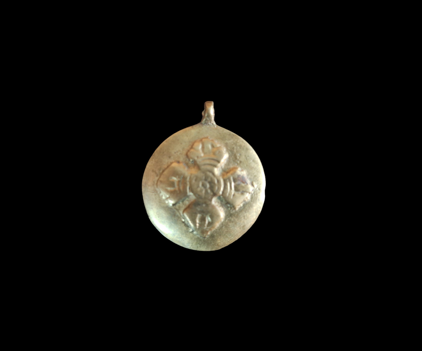 Vintage Nepalese melong Double Dorje and Si Pa Ho 28 millimeters