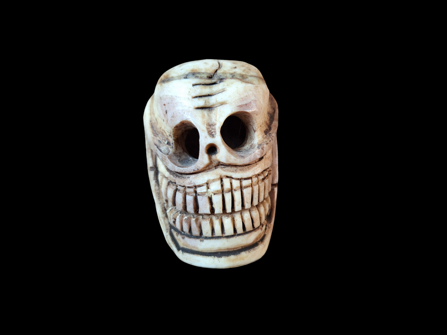 Yak bone skull beads