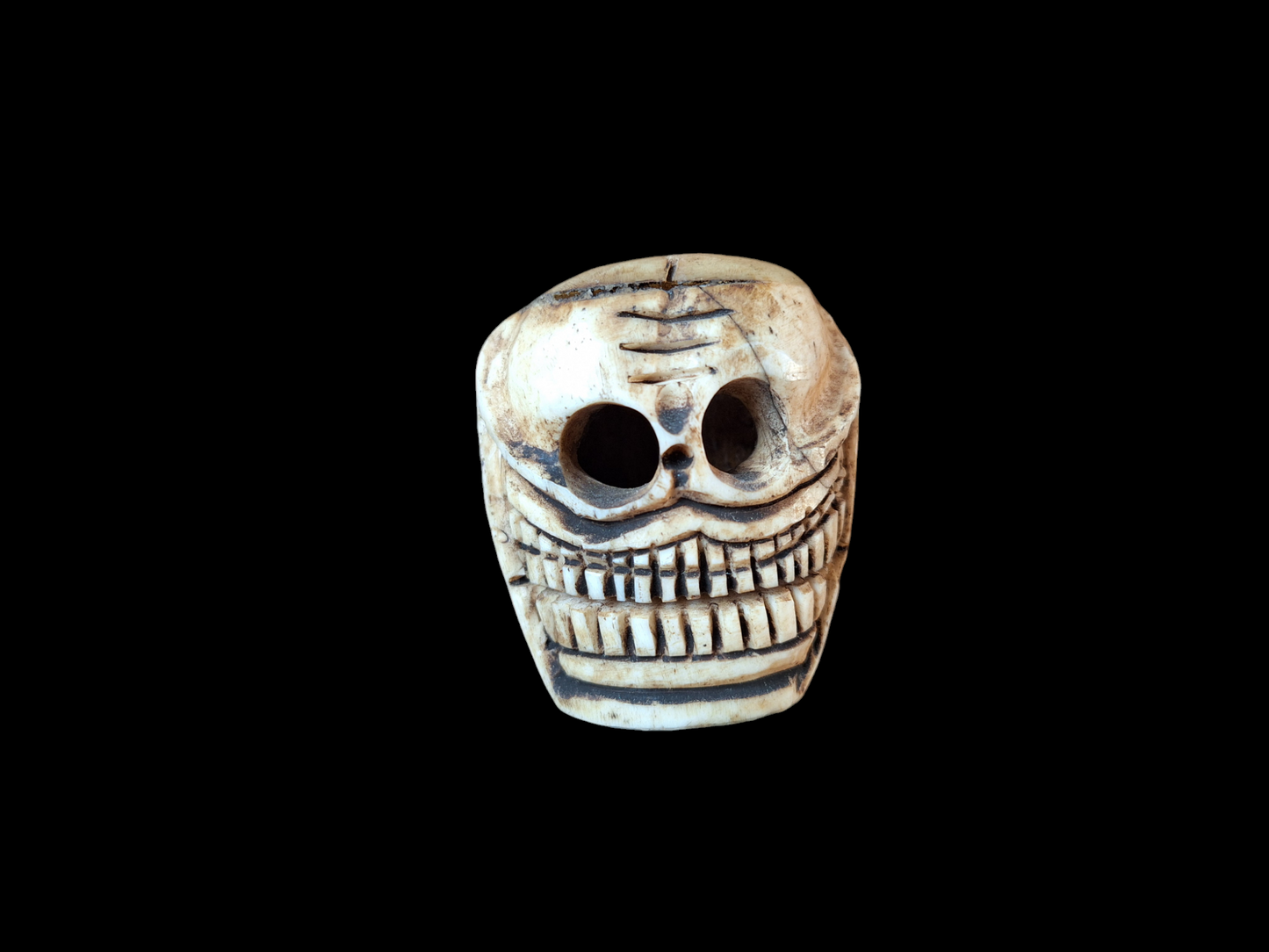 Yak bone skull beads