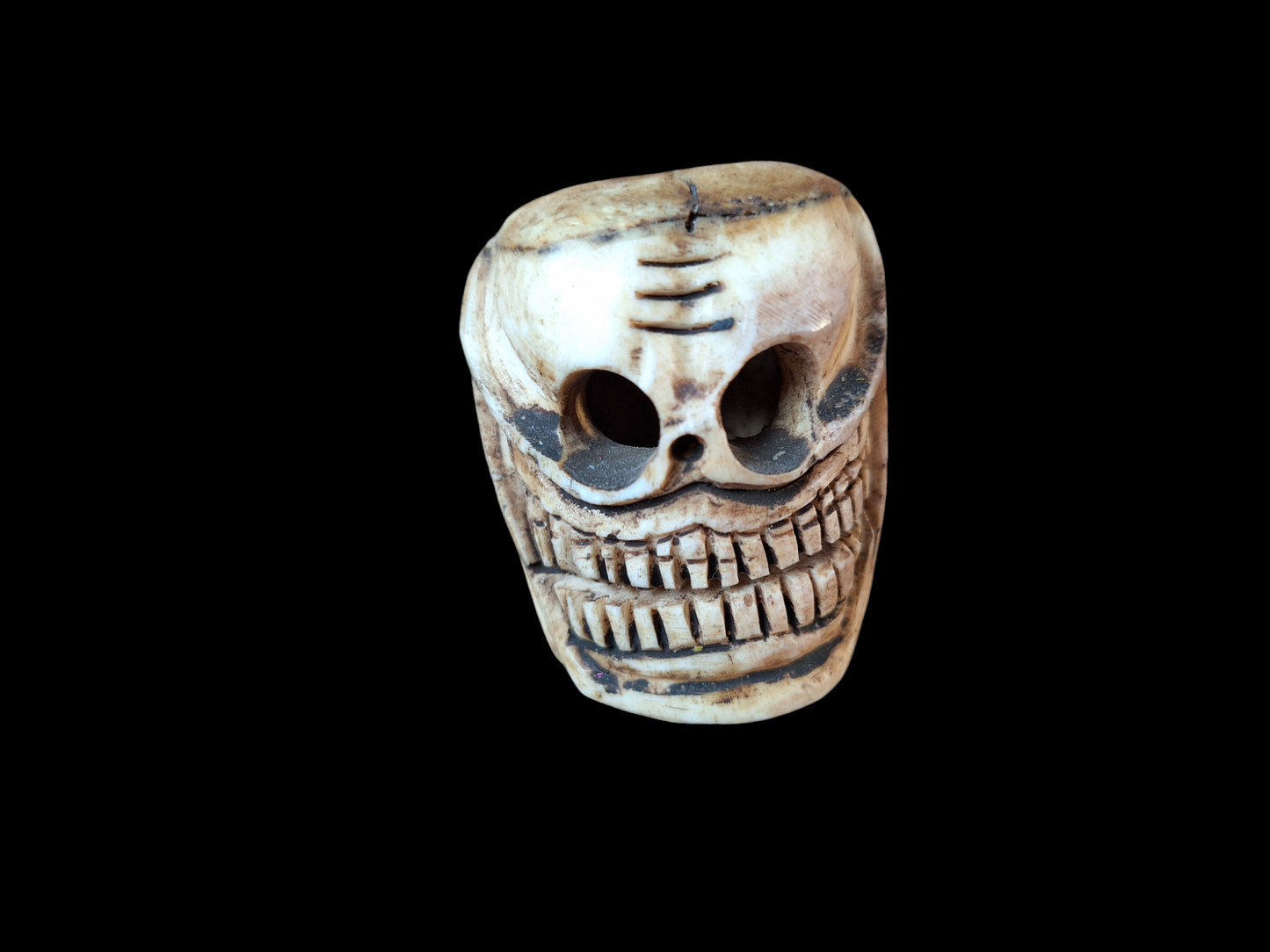Yak bone skull beads