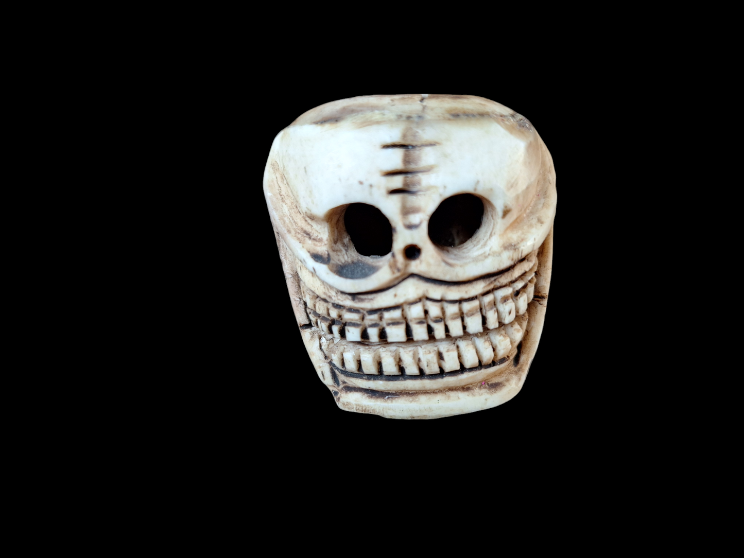 Yak bone skull beads