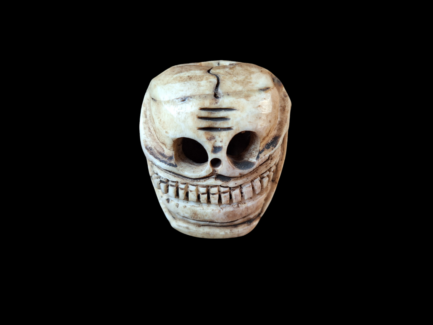 Yak bone skull beads