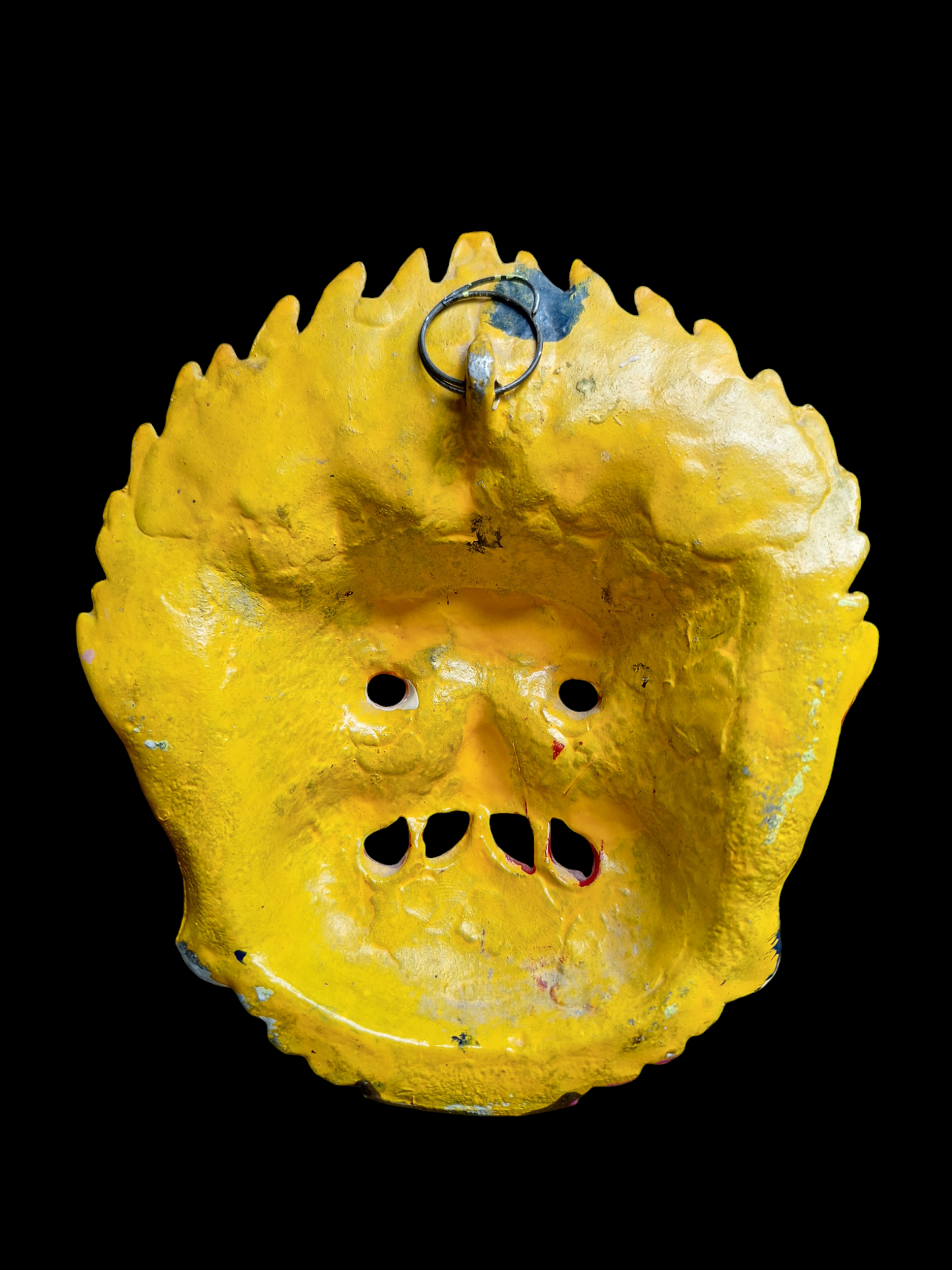 Vintage ceramic Mahakala mask