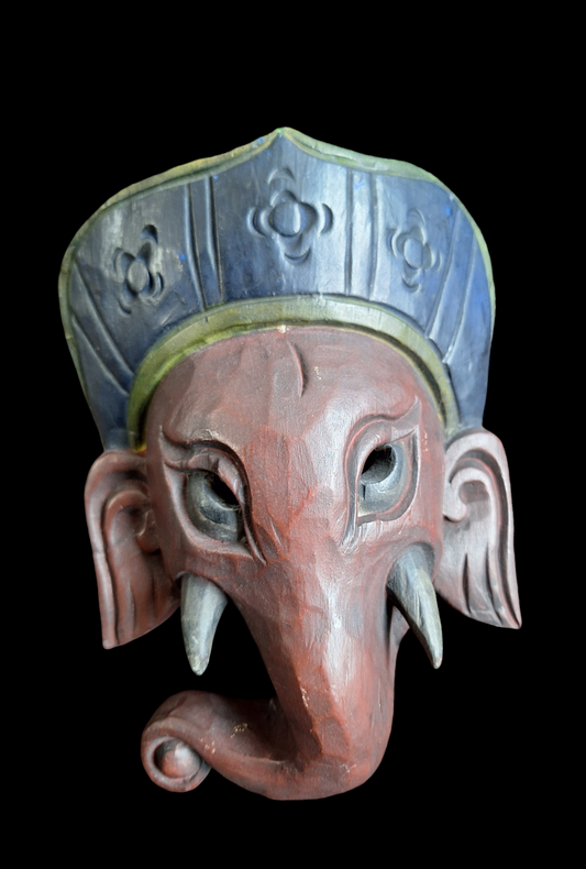 Vintage wooden Ganesha mask