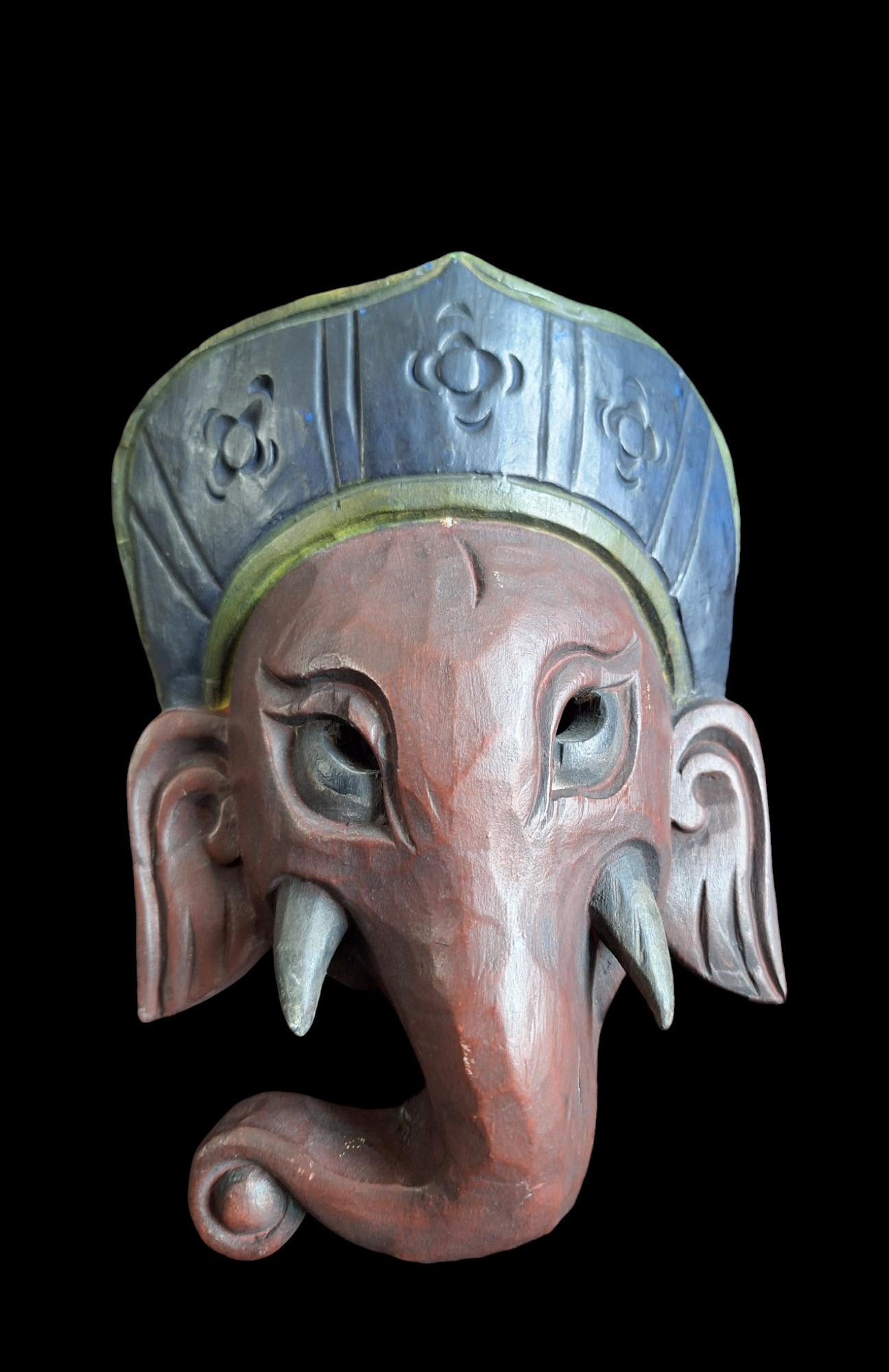 Vintage wooden Ganesha mask