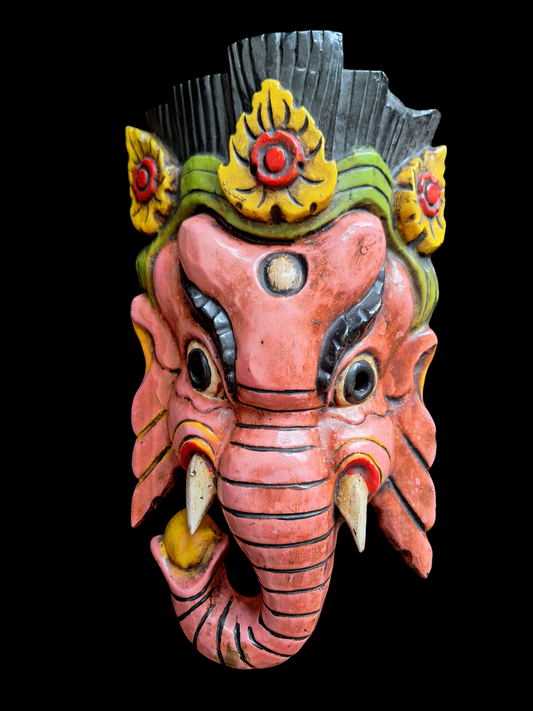 Vintage wooden Ganesha mask