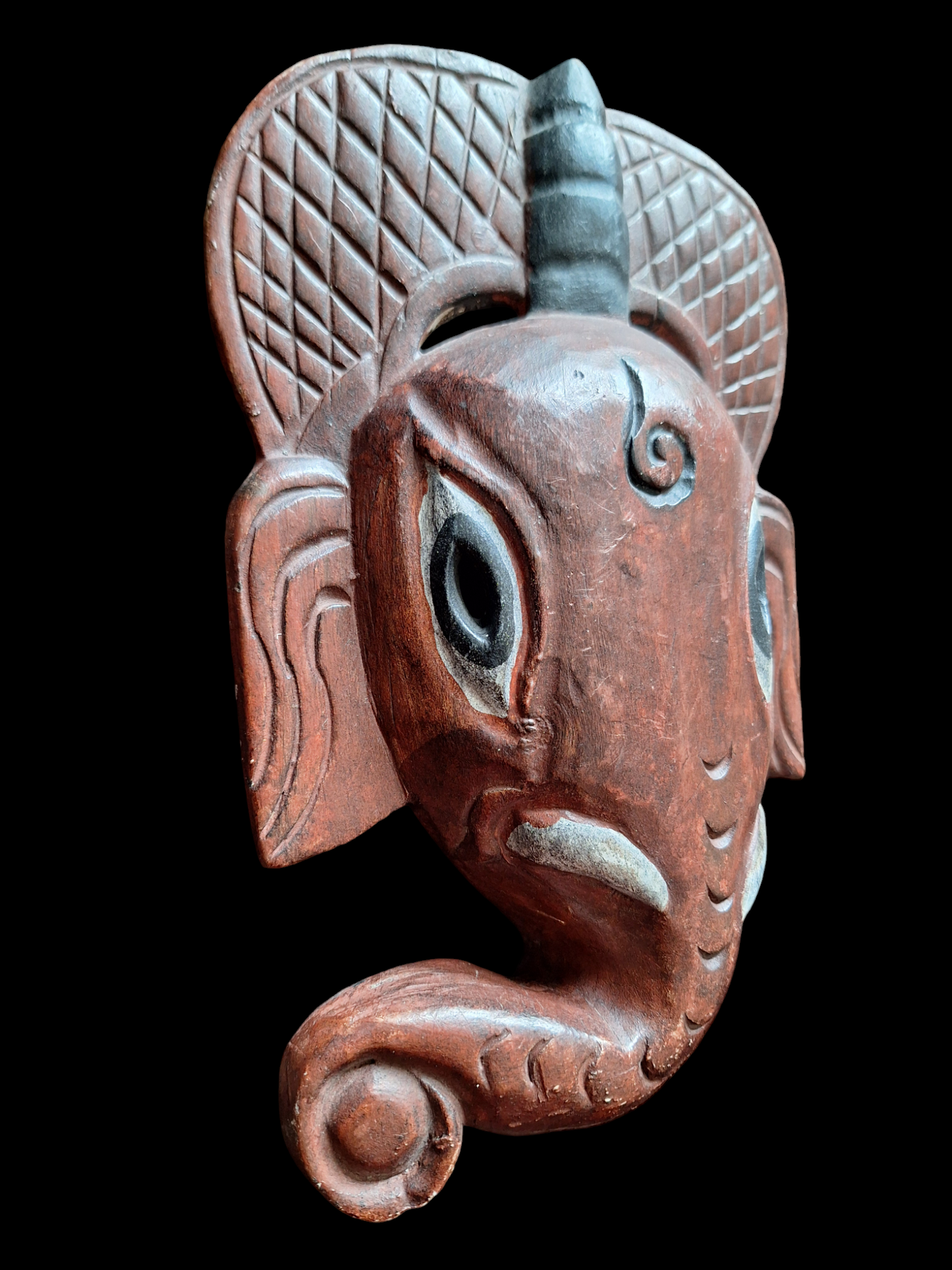 Vintage wooden Ganesha mask