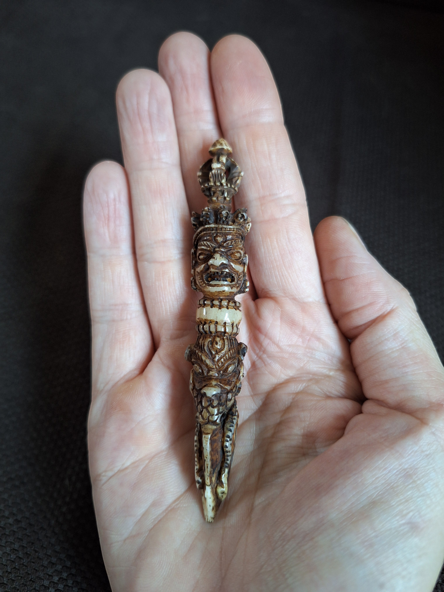 Vintage bone carved phurba