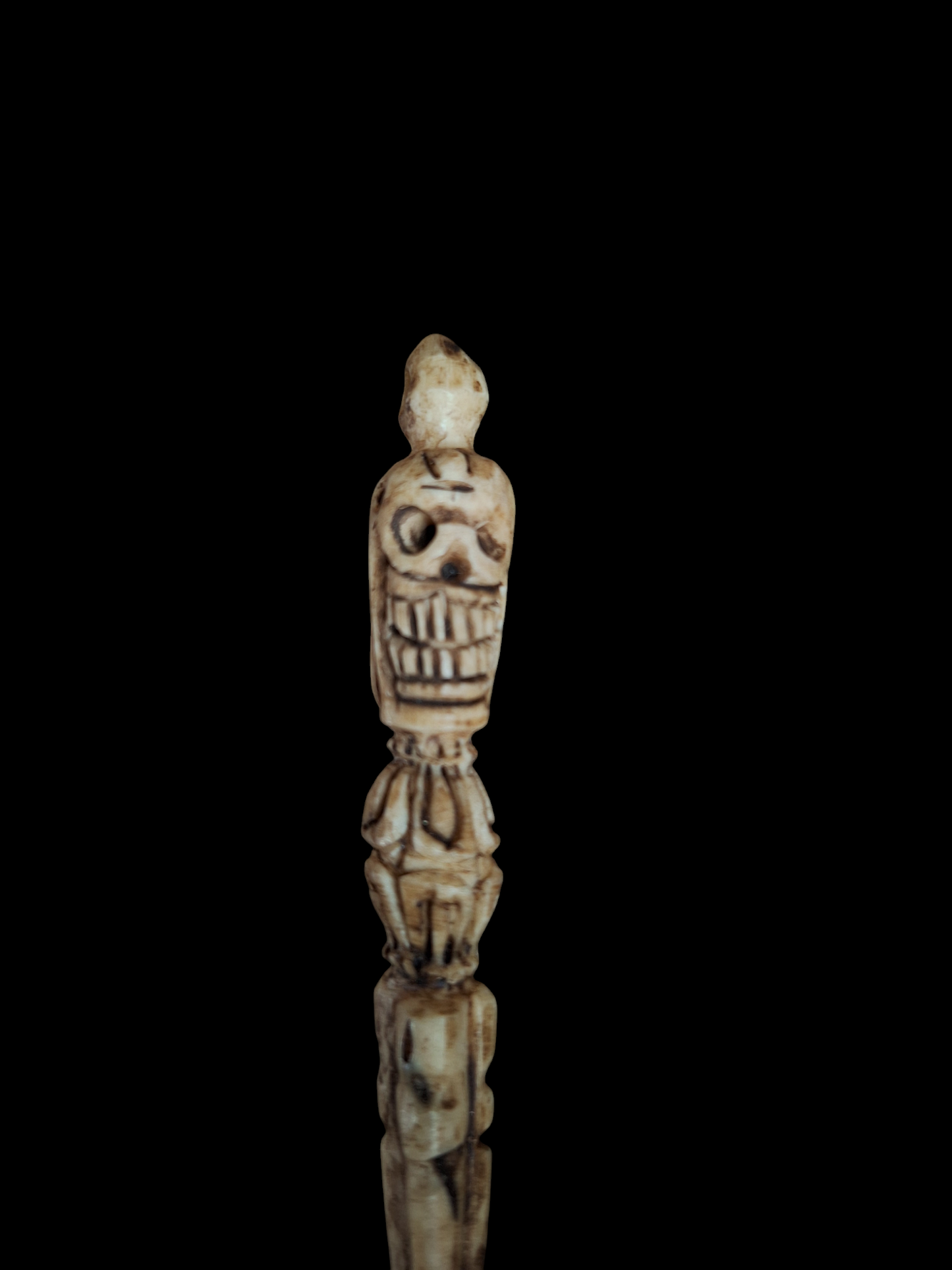 Vintage bone carved phurba pendant #3