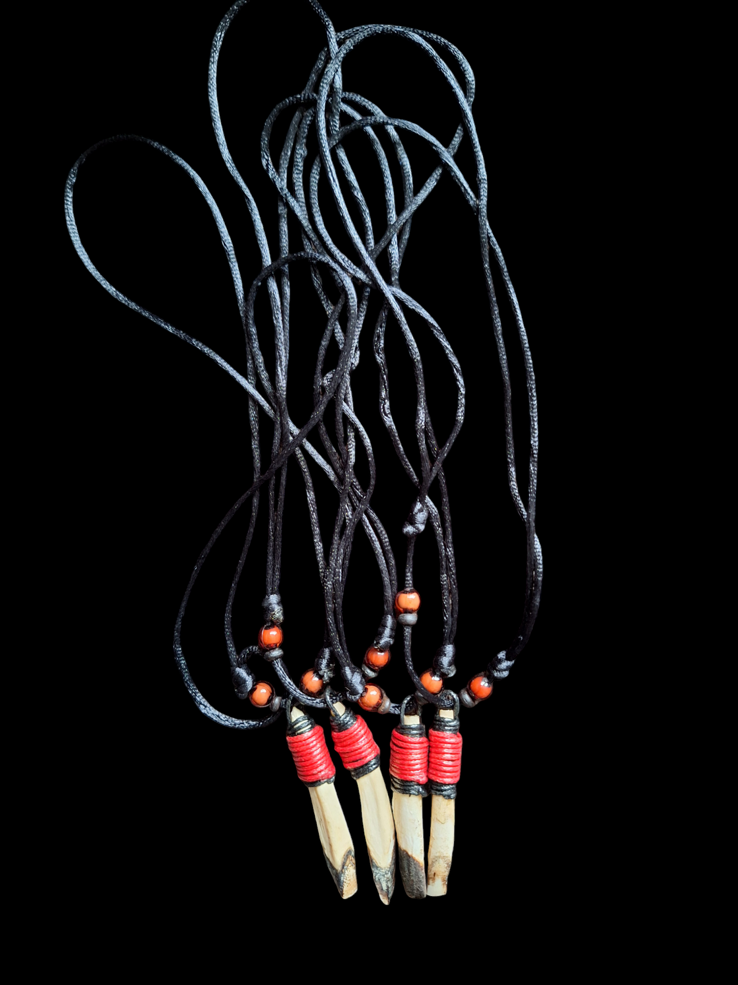 Wild boar incisor tooth necklace