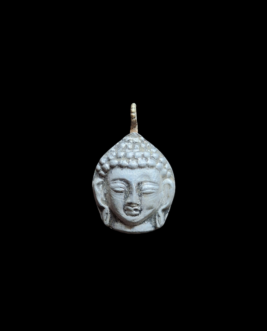 Vintage alpaca metal pendant Buddha