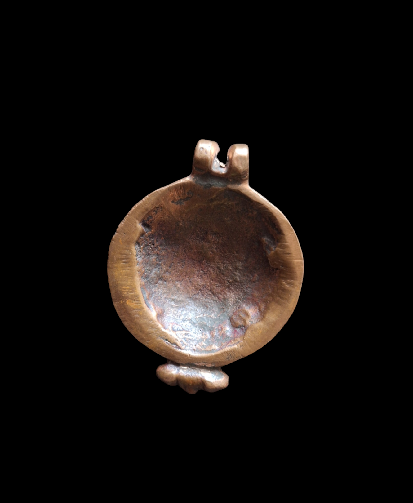 Vintage red copper Garuda pendant