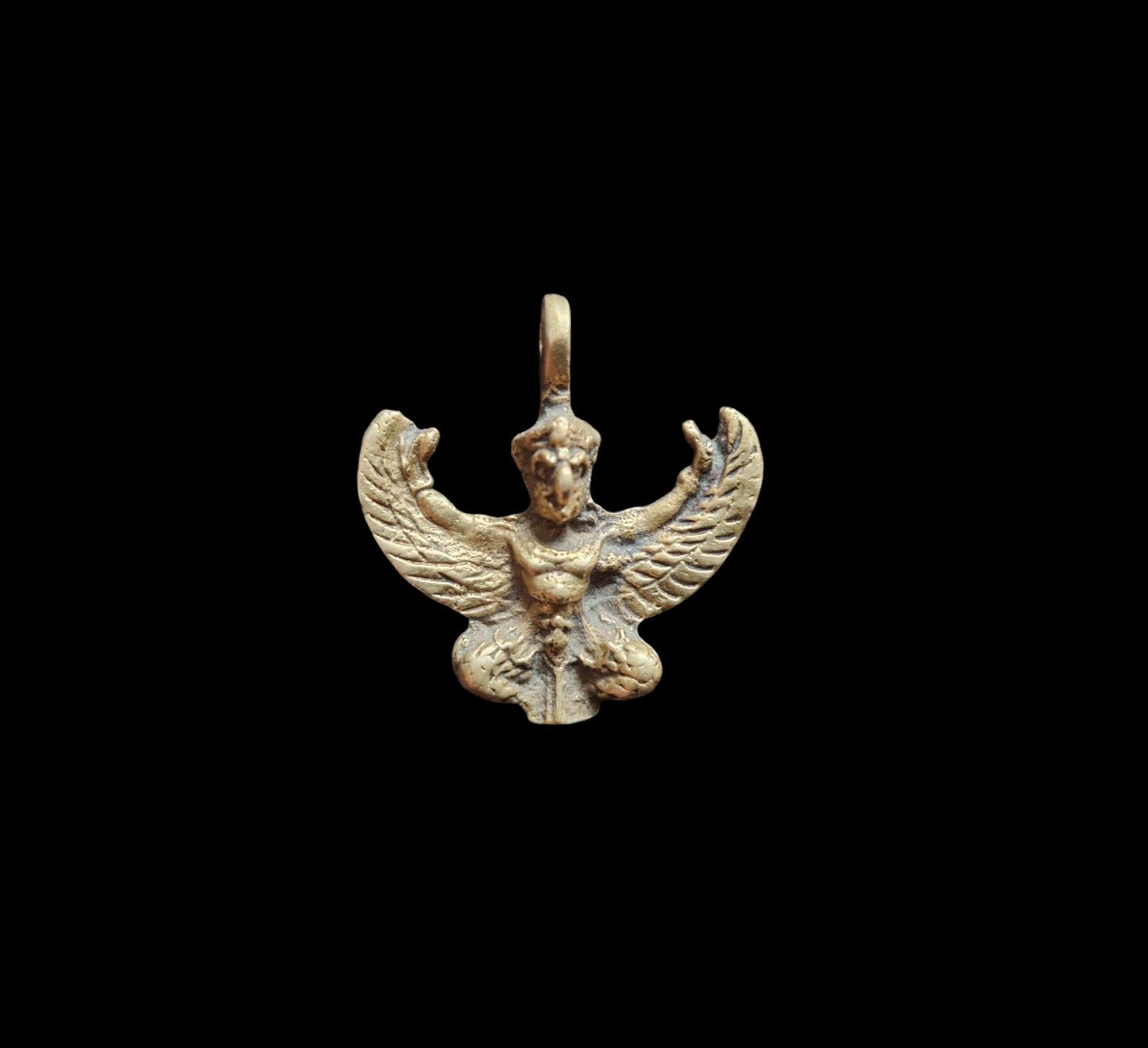Vintage brass Garuda pendant