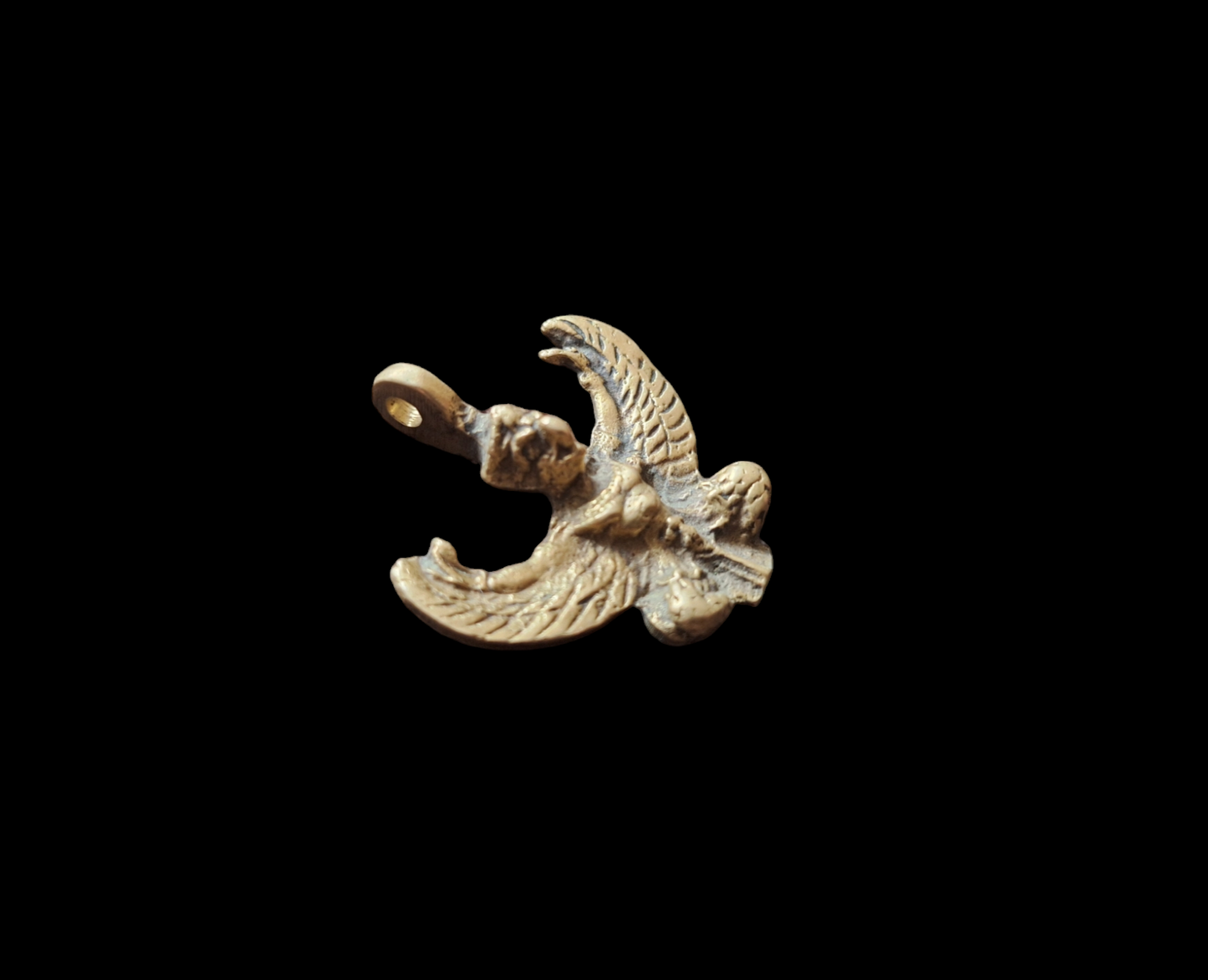 Vintage brass Garuda pendant
