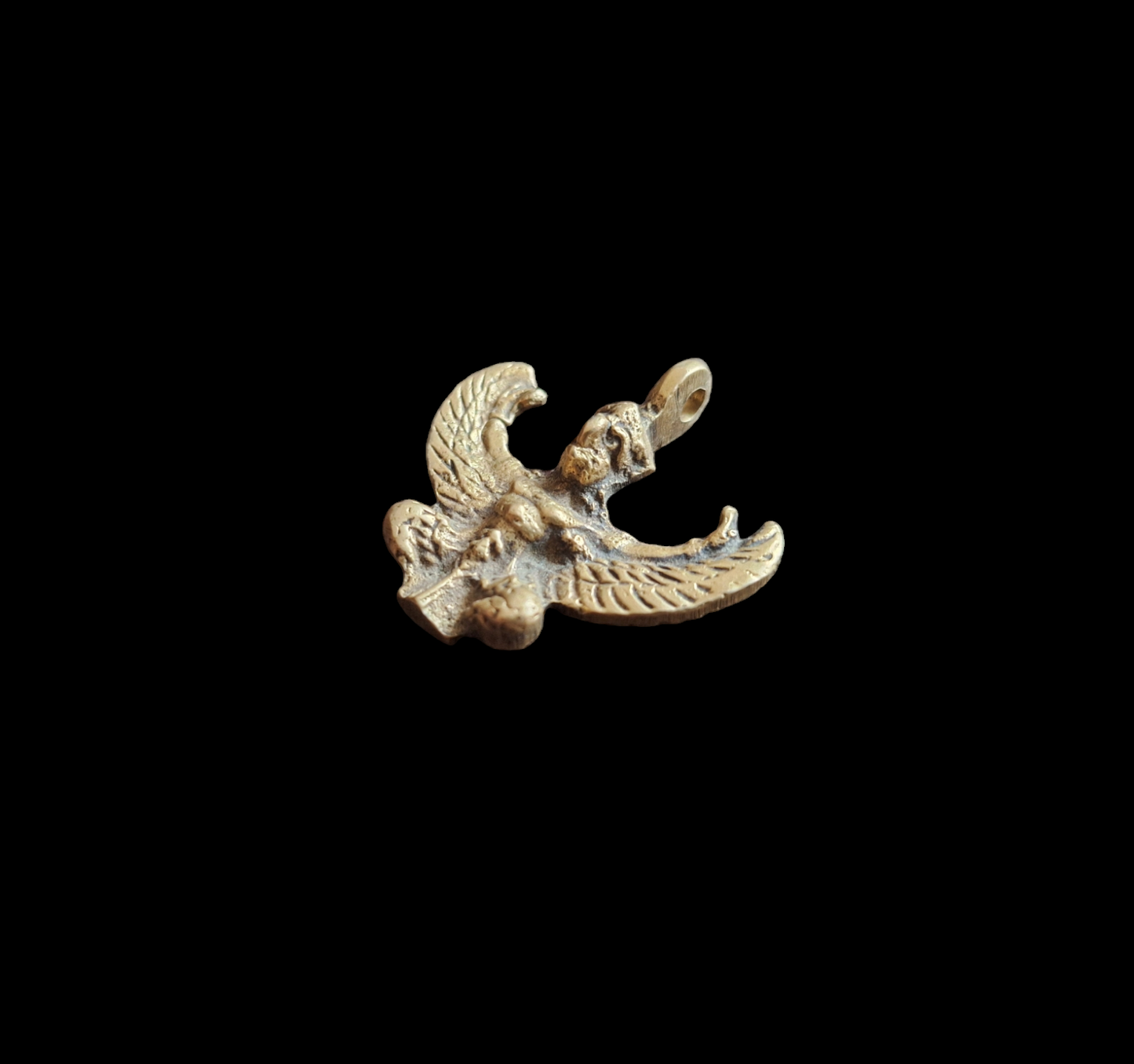 Vintage brass Garuda pendant