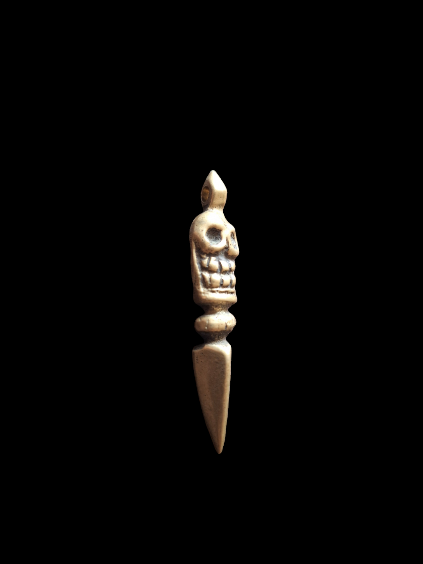 Vintage bronze phurba pendant #6