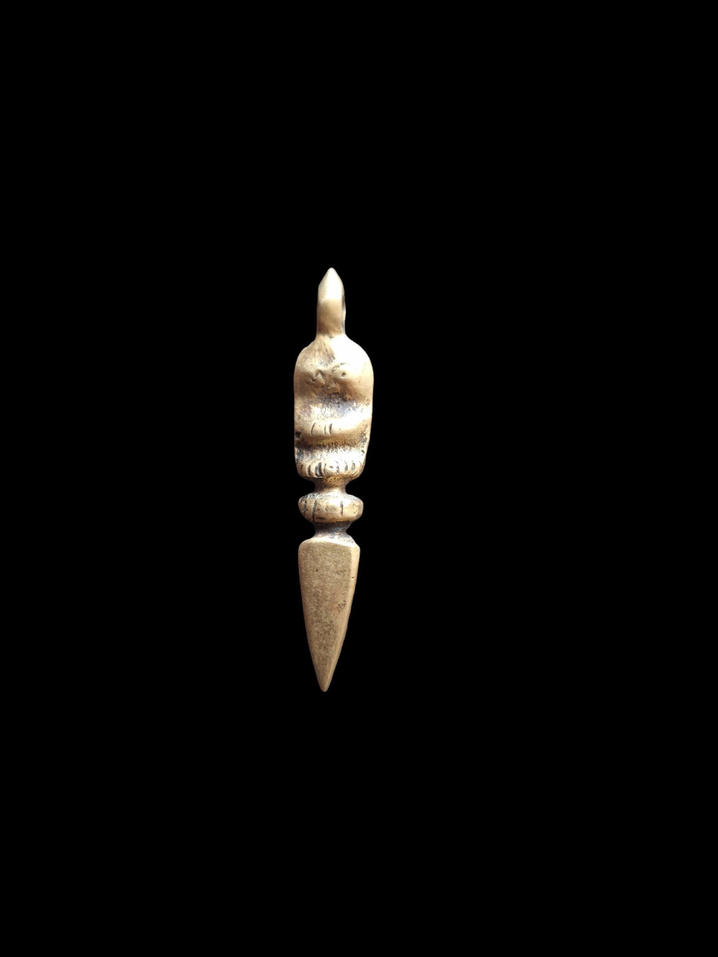 Vintage bronze phurba pendant #6