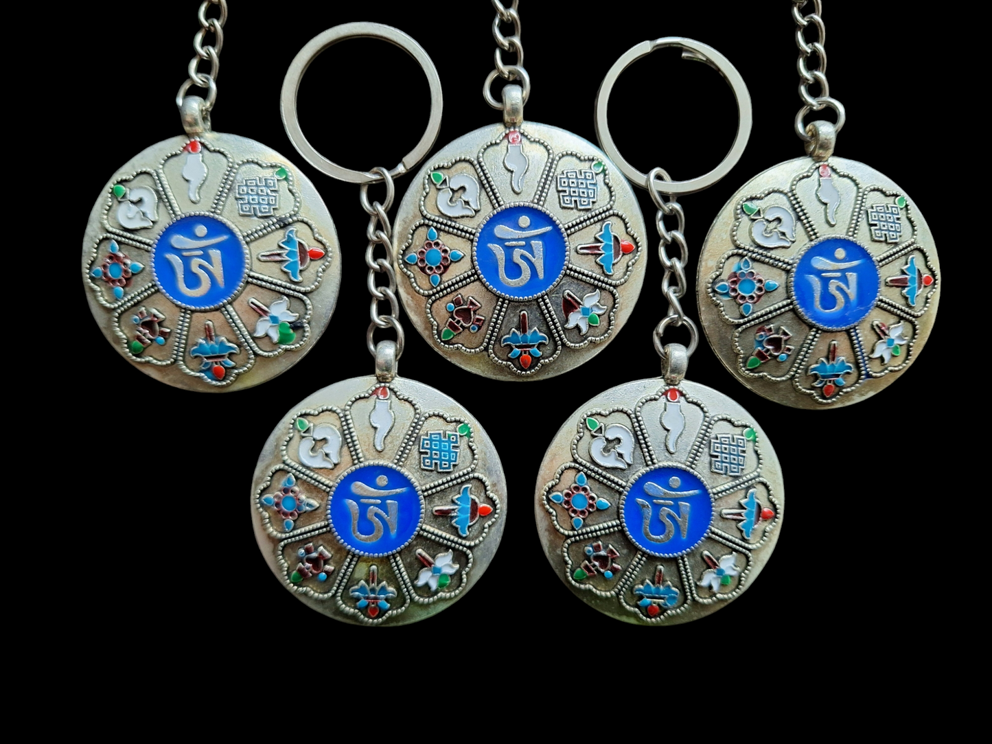 Keychain Auspicious Symbols with Lo Shu #2