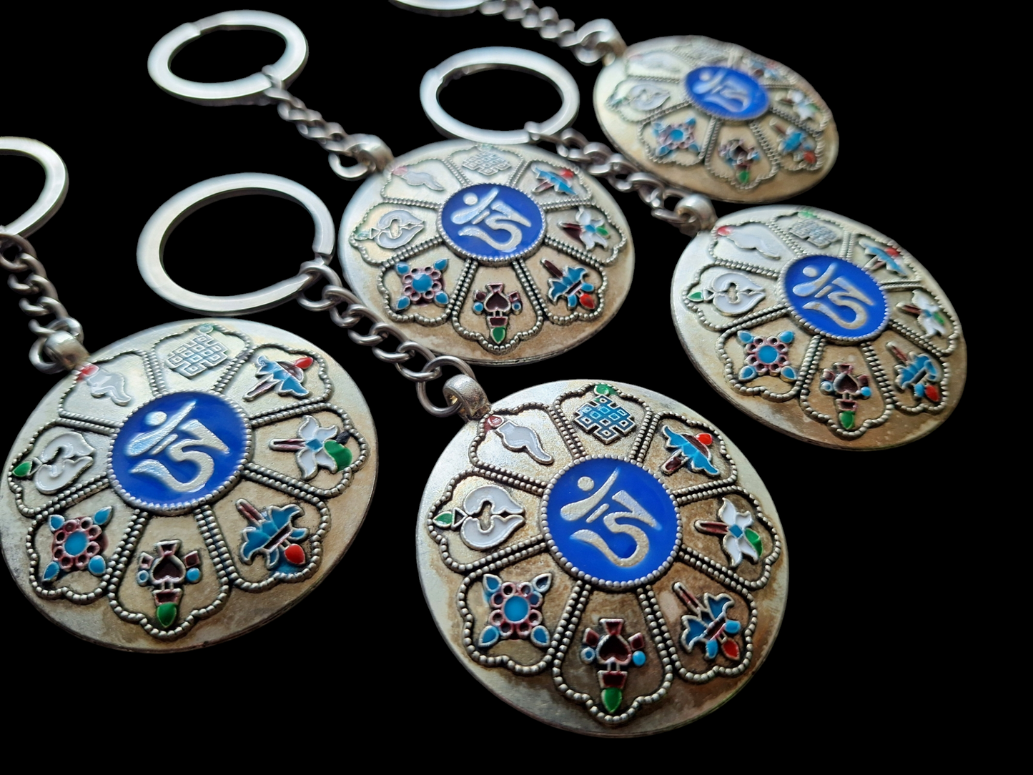 Keychain Auspicious Symbols with Lo Shu #2