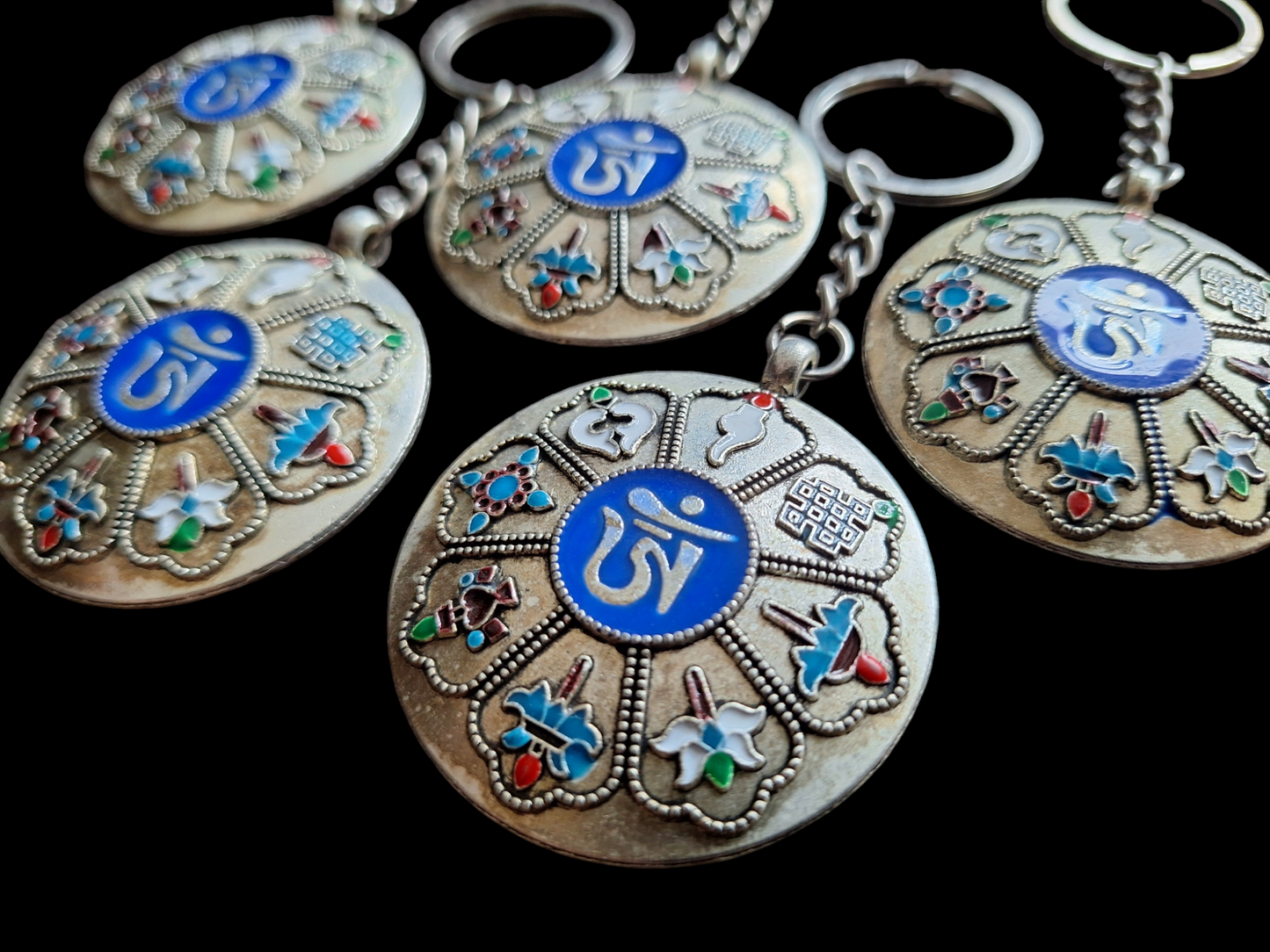 Keychain Auspicious Symbols with Lo Shu #2
