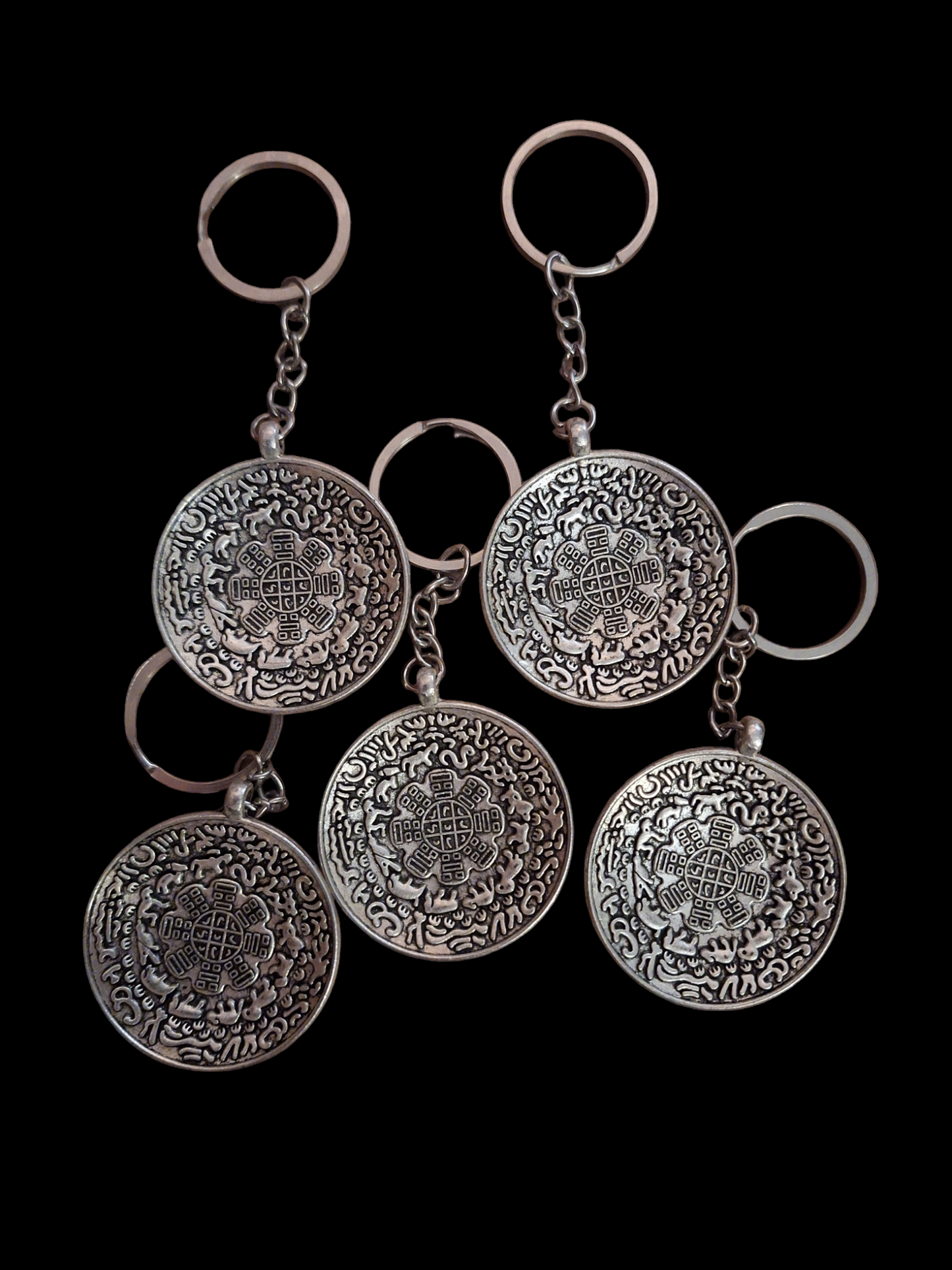 Keychain Auspicious Symbols with Lo Shu #2
