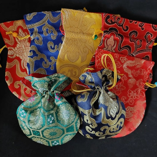 Tibetan silk pouch #1
