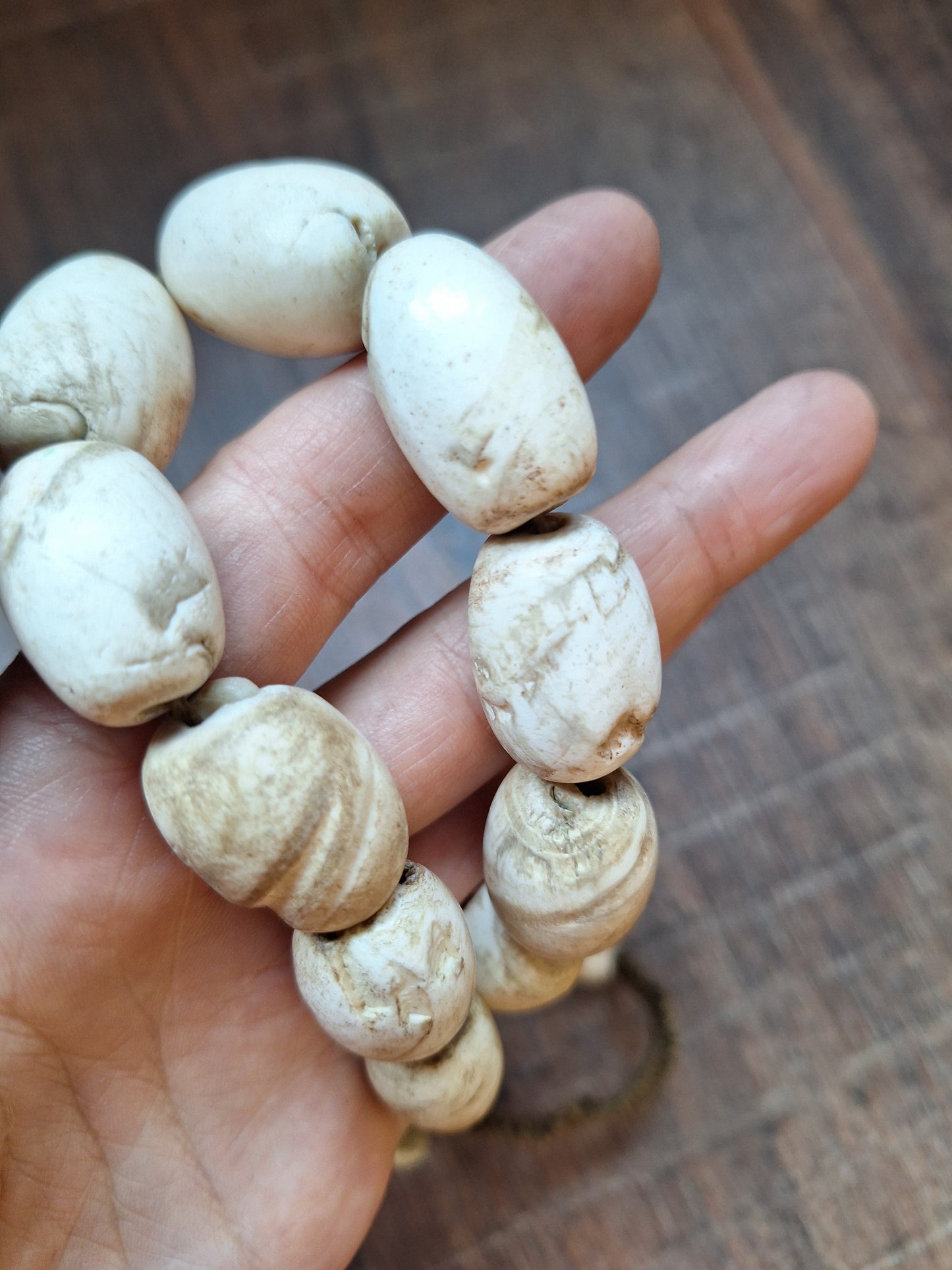 Old Nepalese conch shell necklace