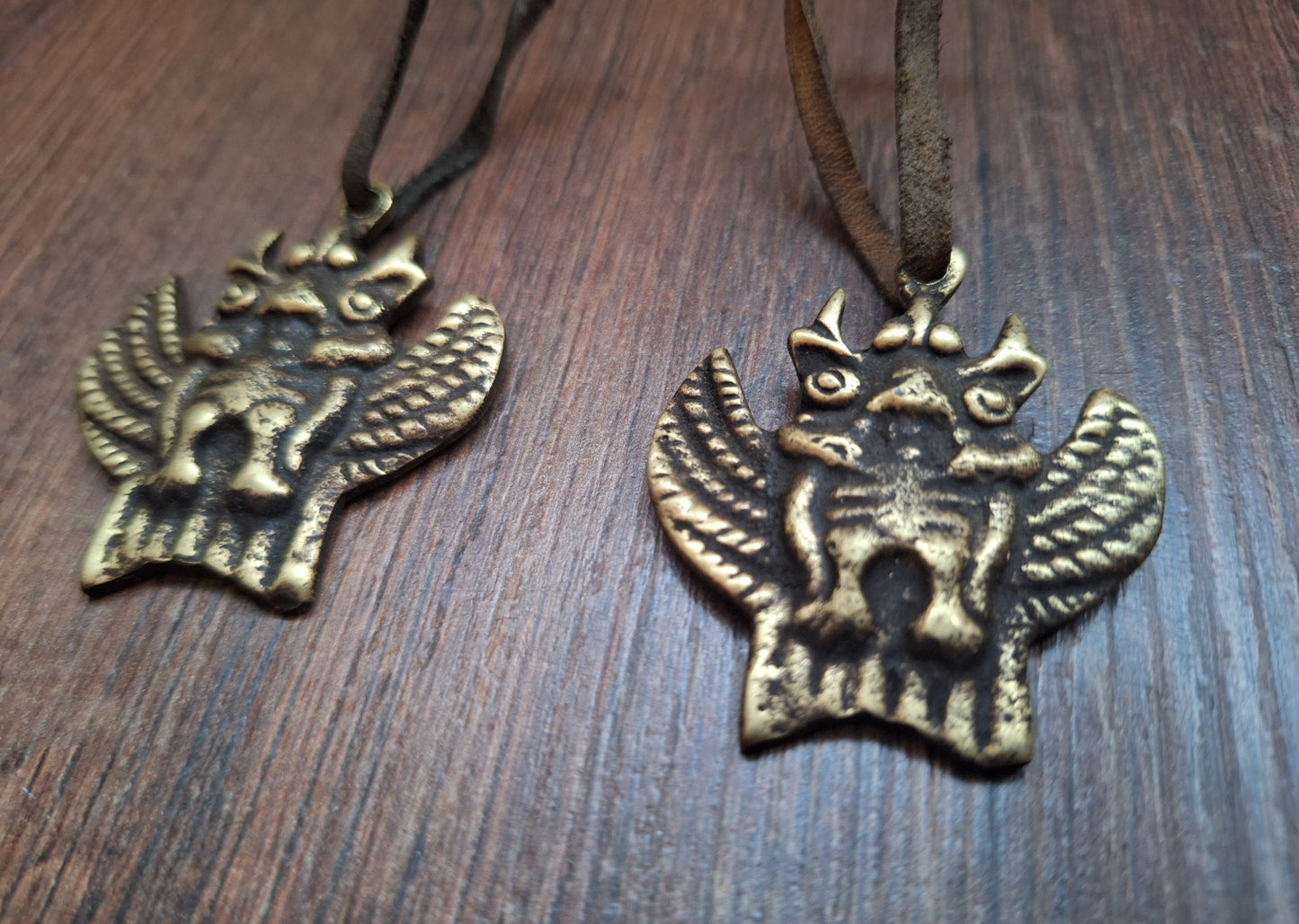 Vintage bronze thogchag pendant Garuda