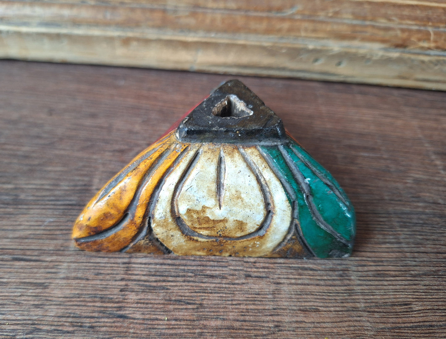 Vintage wooden phurba stand
